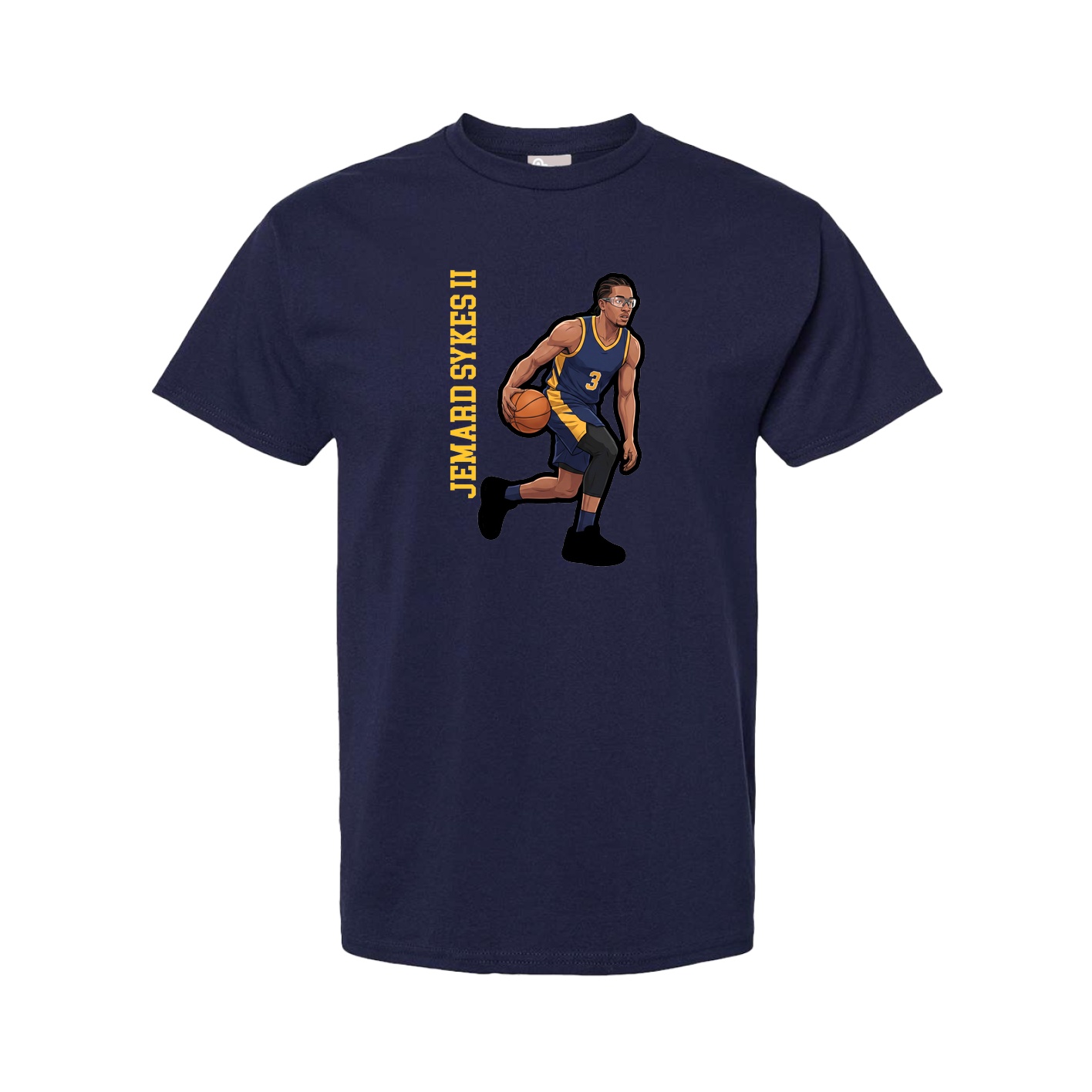 Tee — Name Vertical in Navy