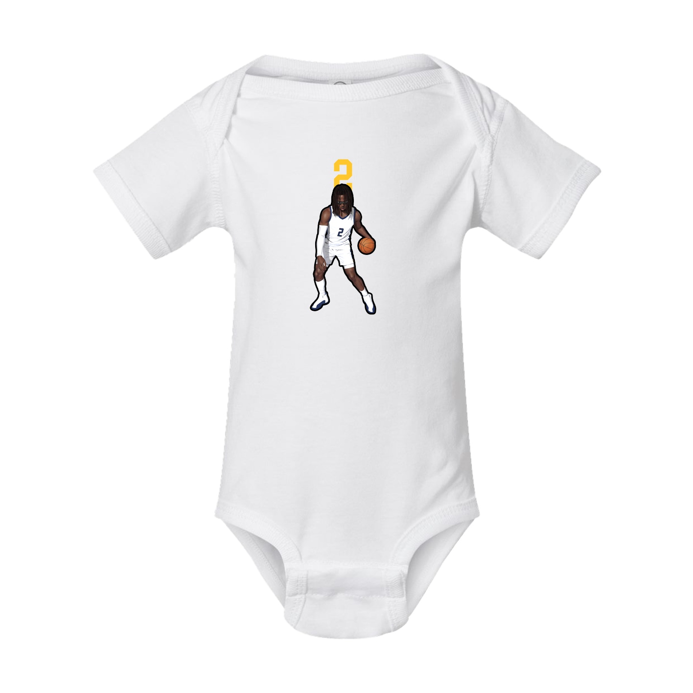 Baby Onesie — Number Top in White