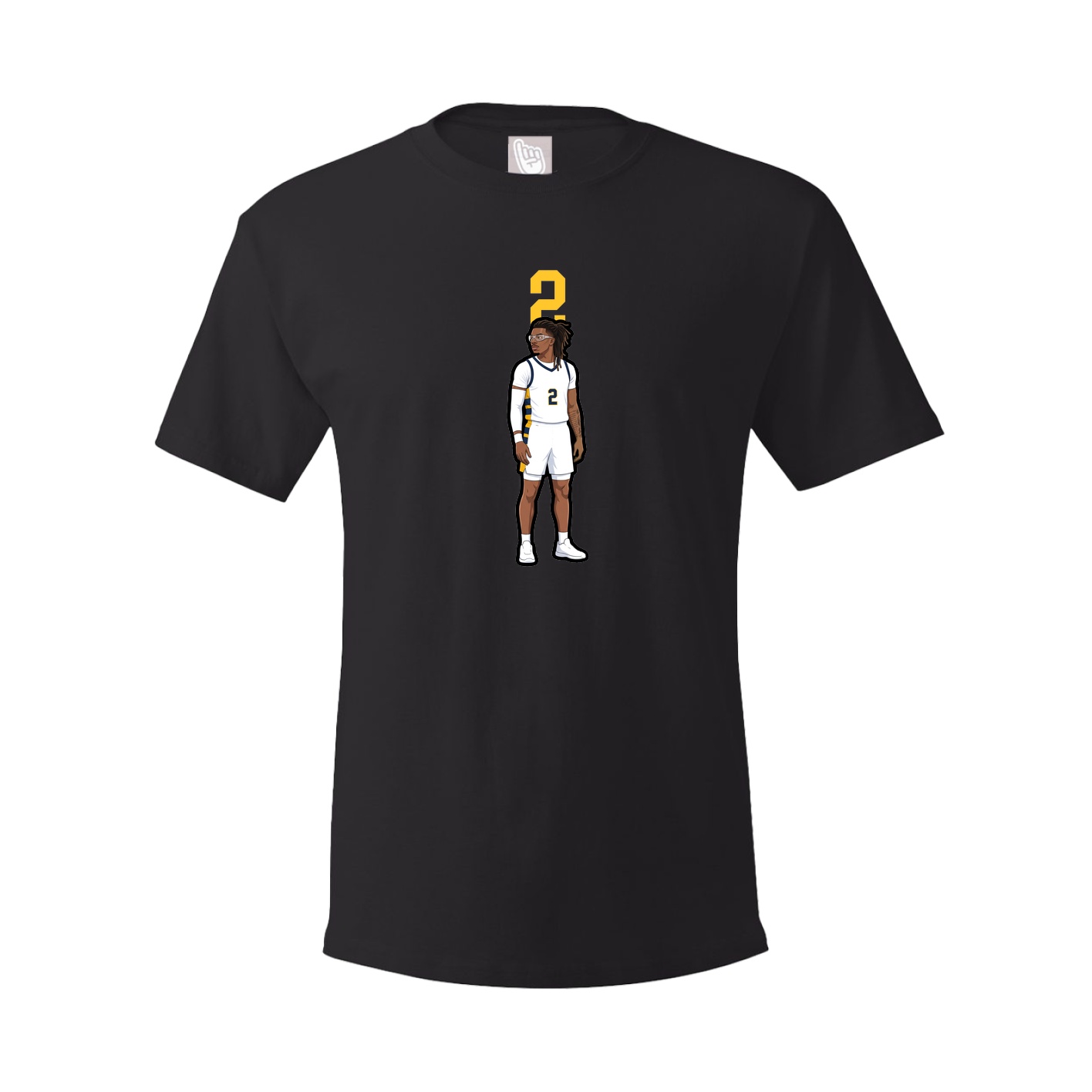 Youth Tee — Number Top in Black