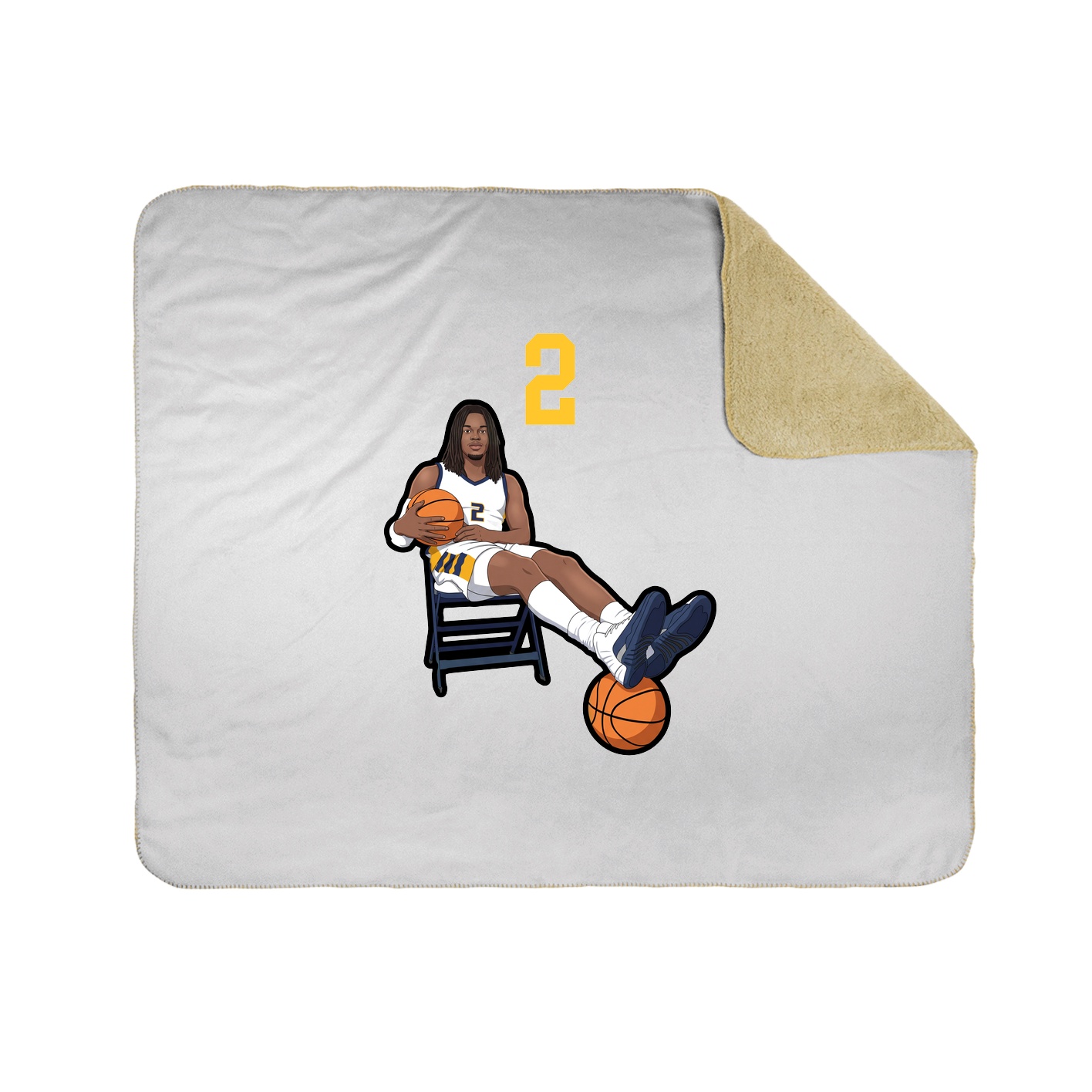 Throw Blanket — Number Top in White