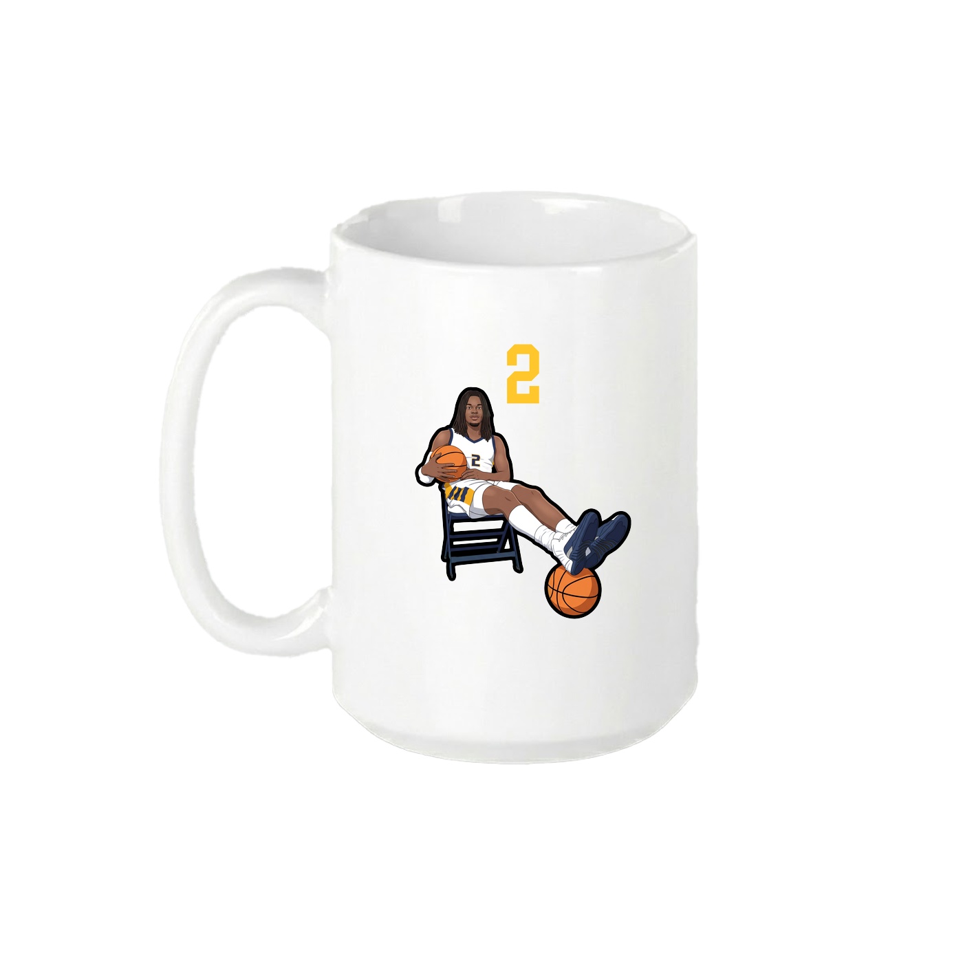 15oz Coffee Mug — Number Top in White