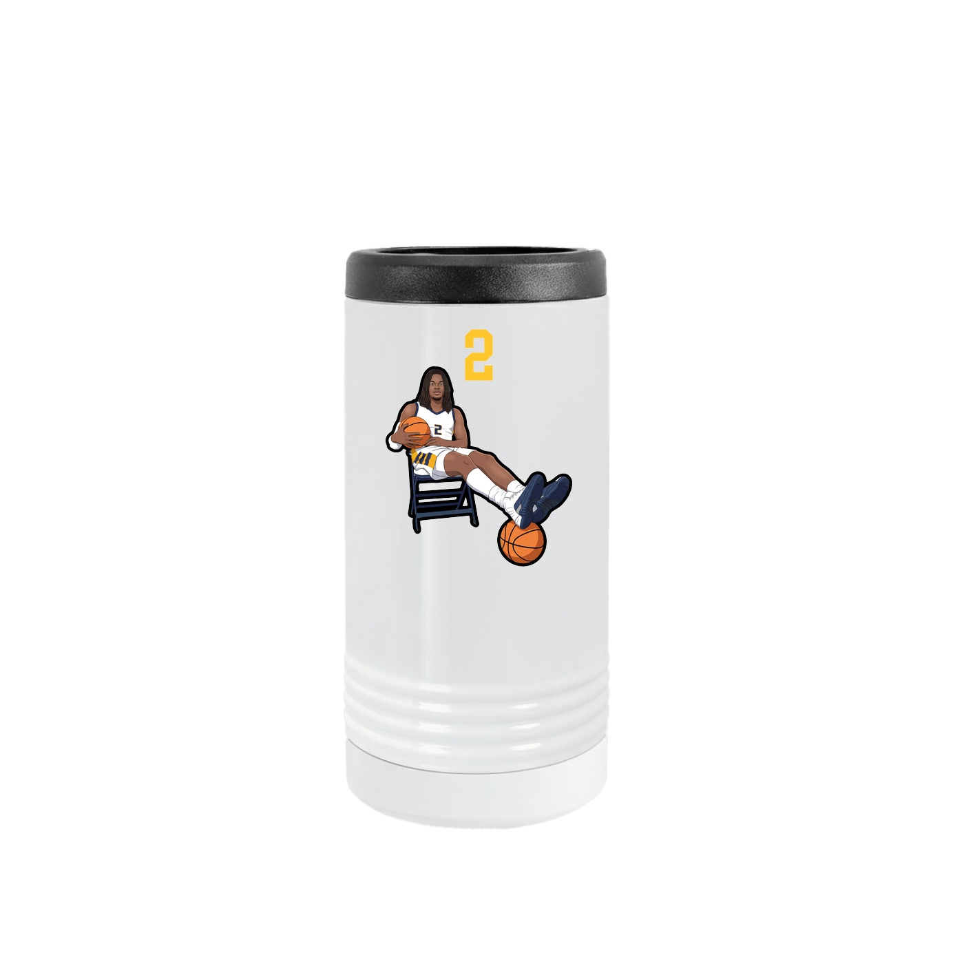 Slim Beverage Holder — Number Top in White