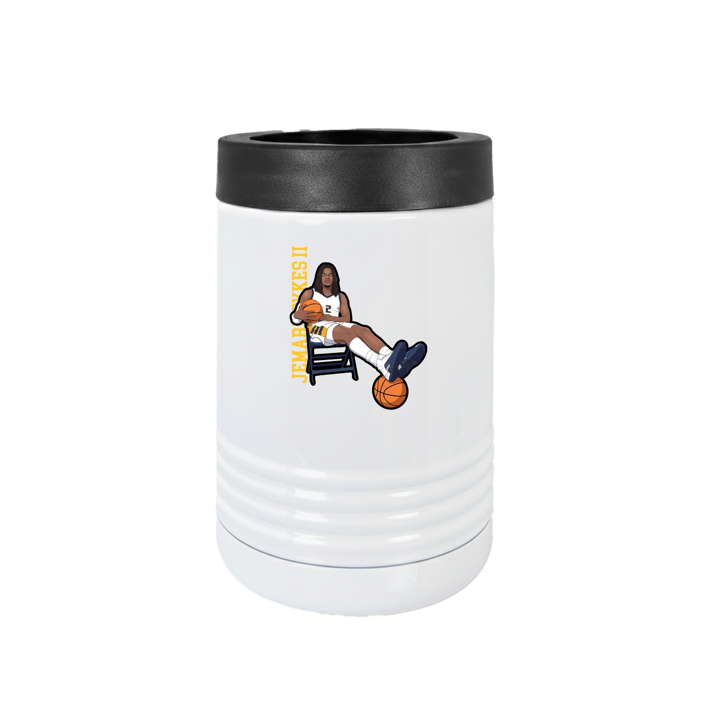 Beverage Holder — Name Vertical in White