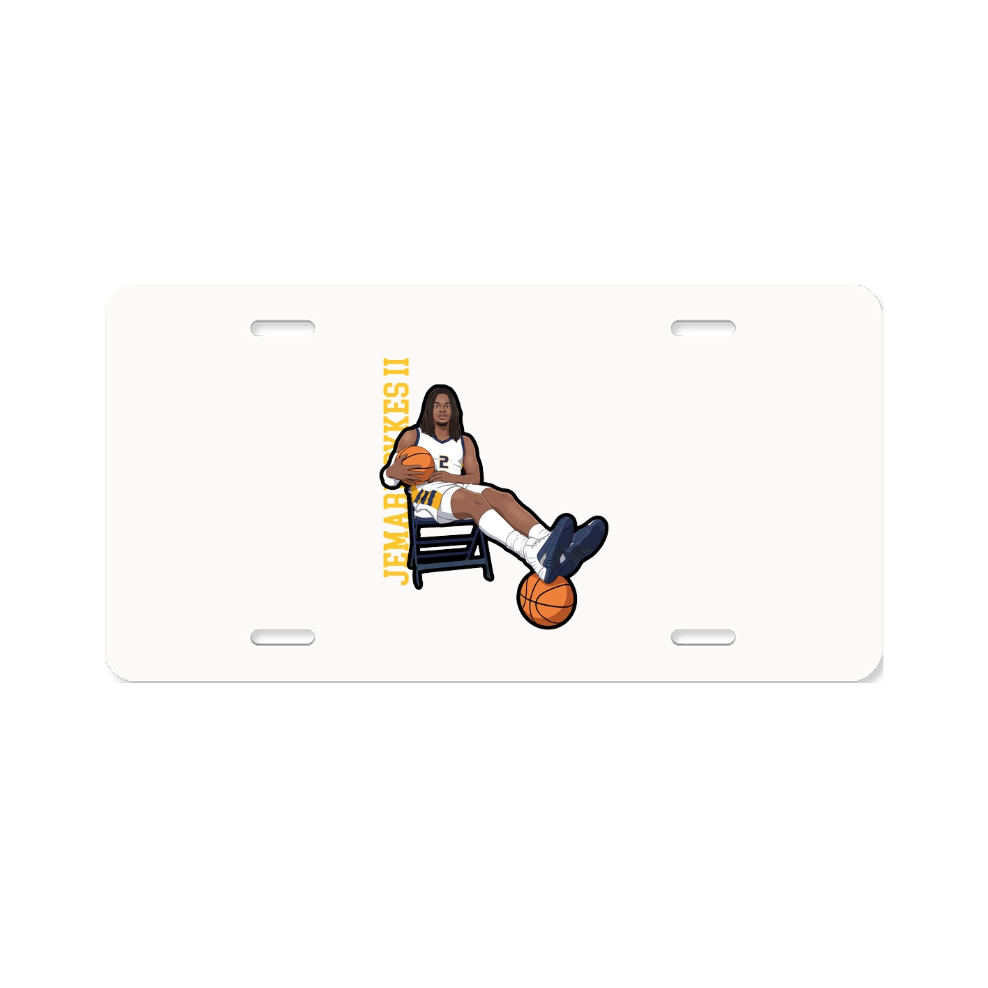 License Plate — Name Vertical in Classic