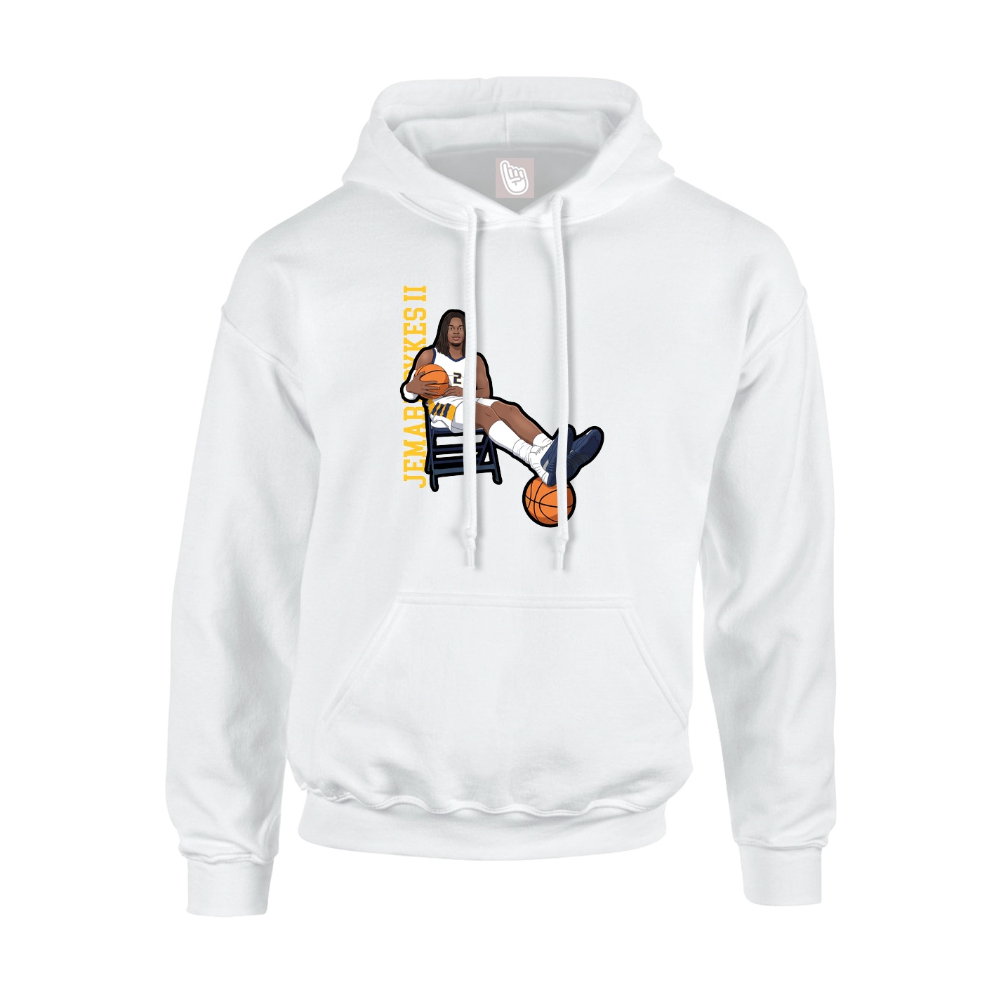 Hoodie — Name Vertical in White