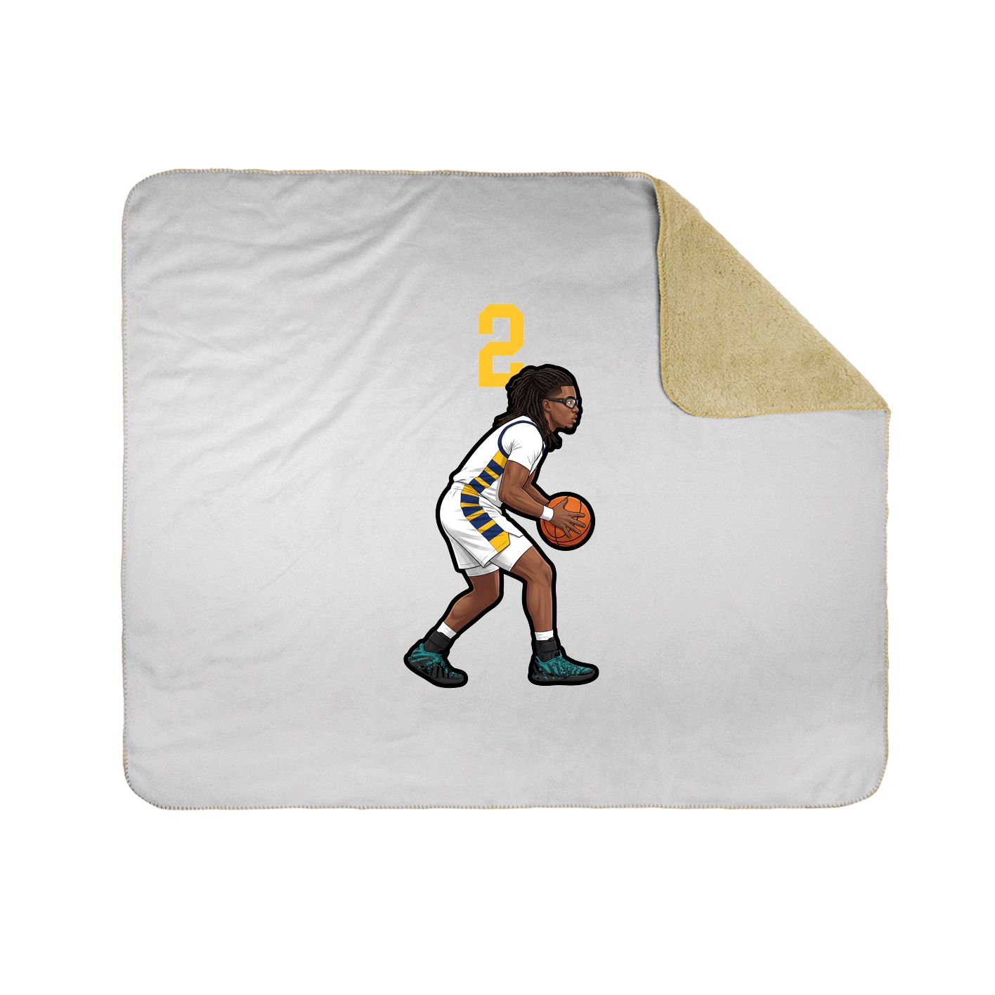 Throw Blanket — Number Top in White