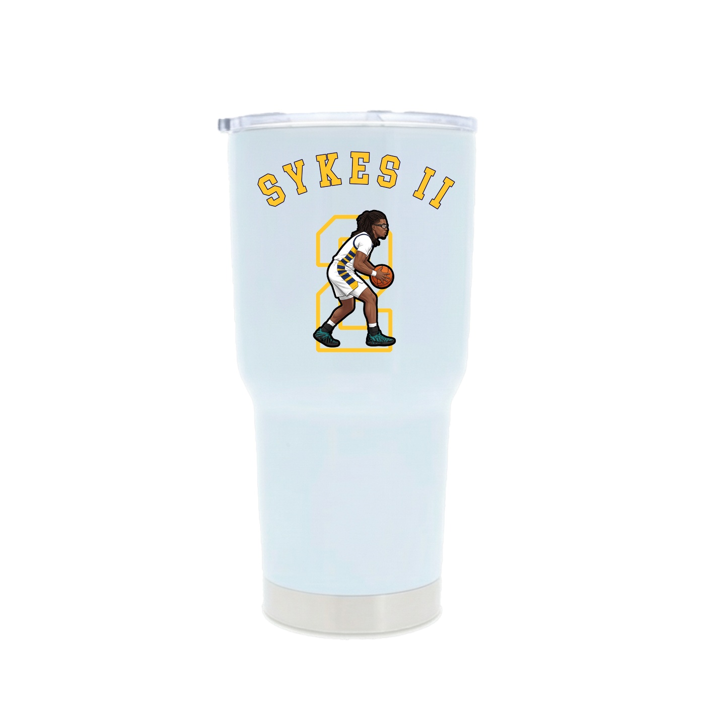 30oz Stainless Steel Tumbler — Shirsey Arch in White