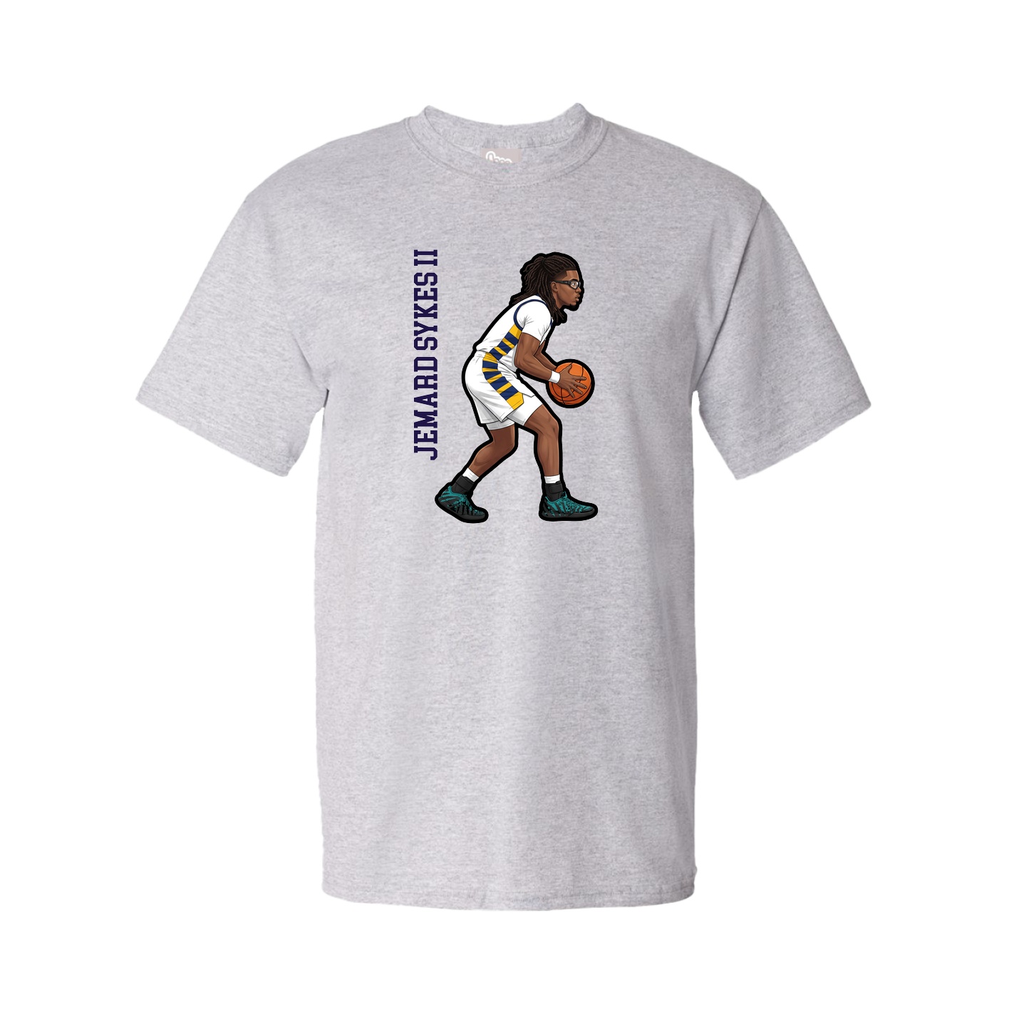 Youth Tee — Name Vertical in Grey