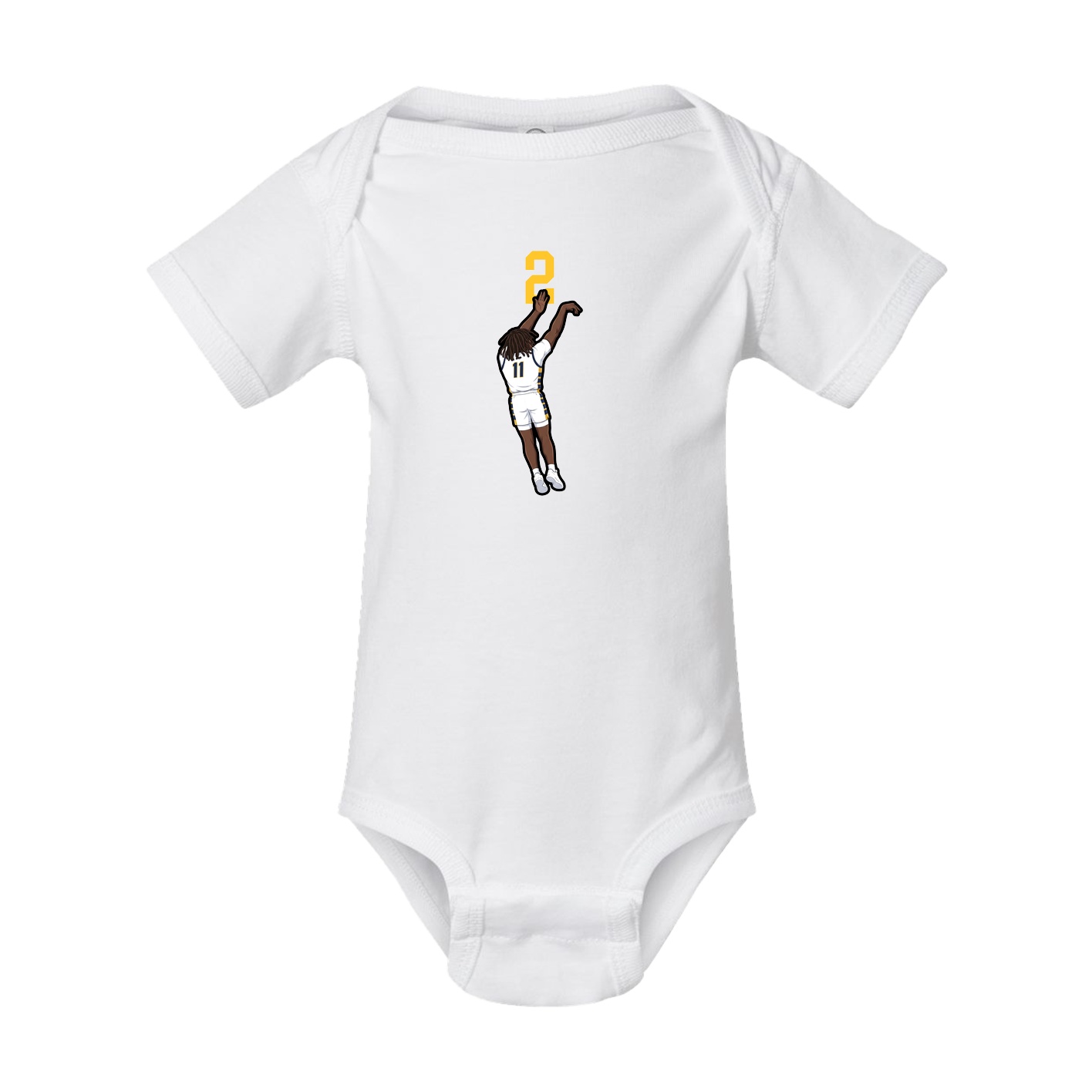 Baby Onesie — Number Top in White