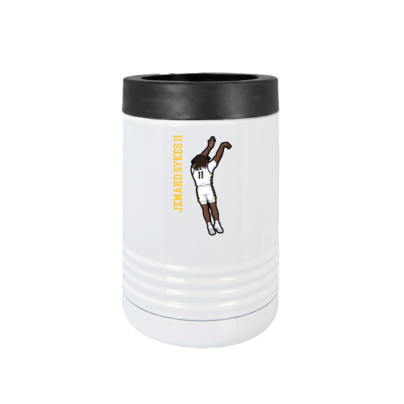 Beverage Holder — Name Vertical in White
