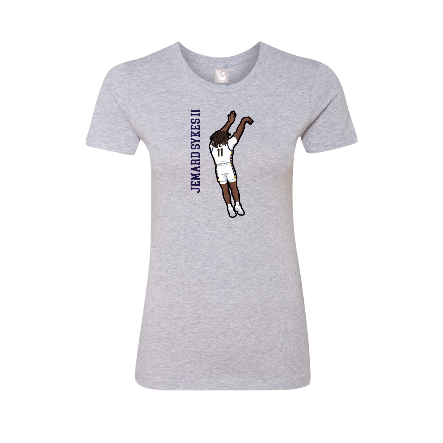 Womens Tee — Name Vertical in Grey