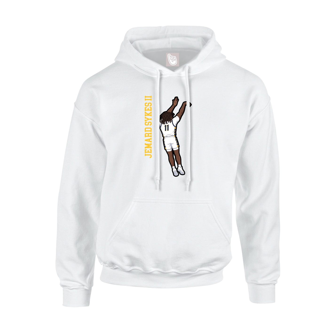 Hoodie — Name Vertical in White