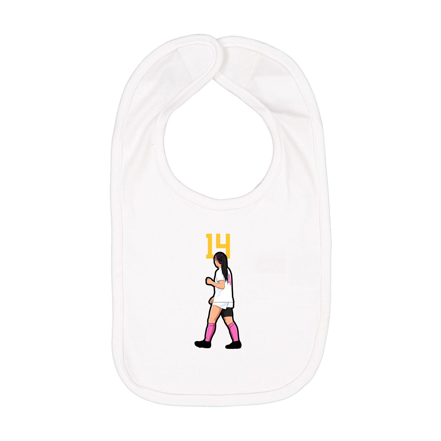 Infant Bib — Number Top in White