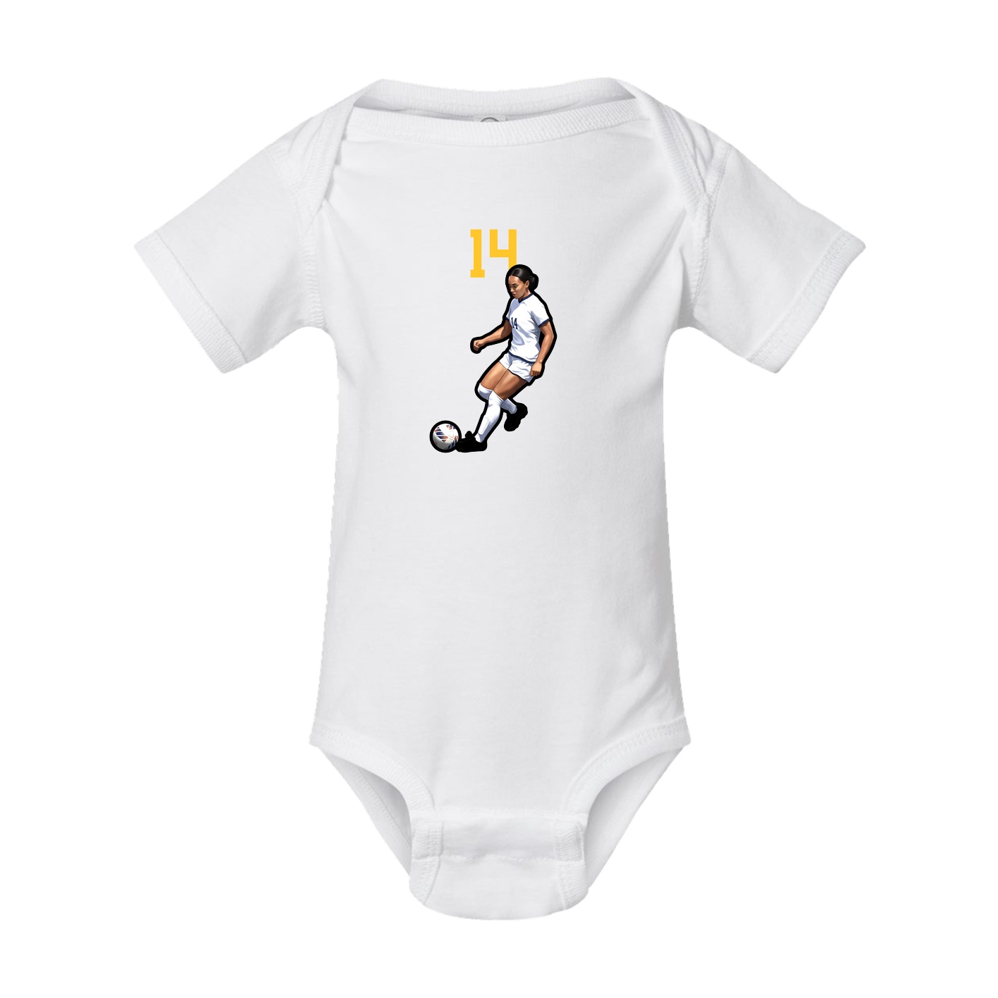 Baby Onesie — Number Top in White