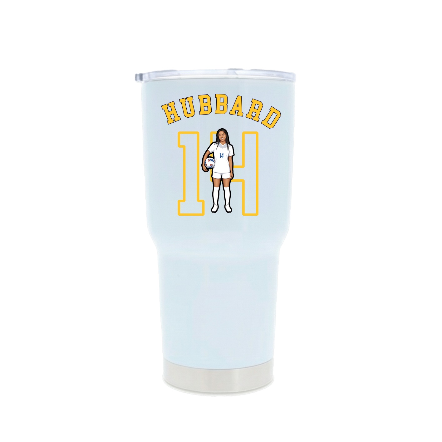 30oz Stainless Steel Tumbler — Shirsey Arch in White