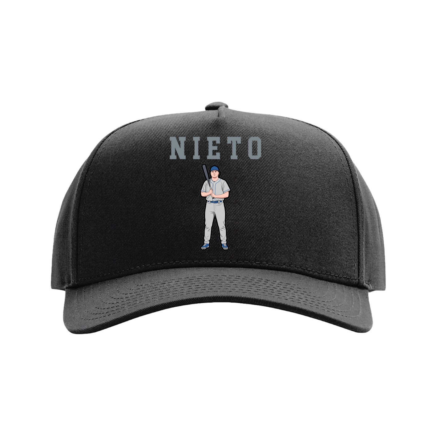 Full Fabric Five-Panel Champ Cap — Shirsey in Black
