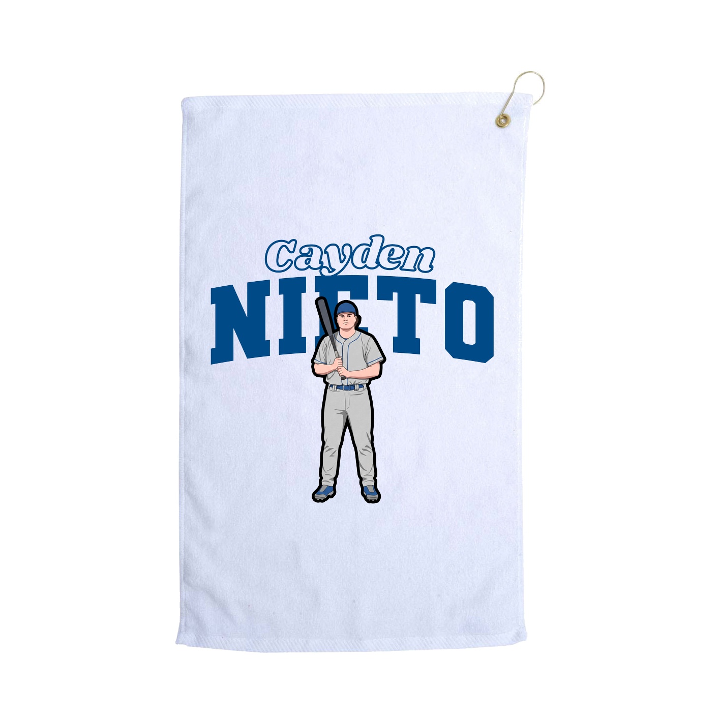 Golf Towel — Name Arch in White