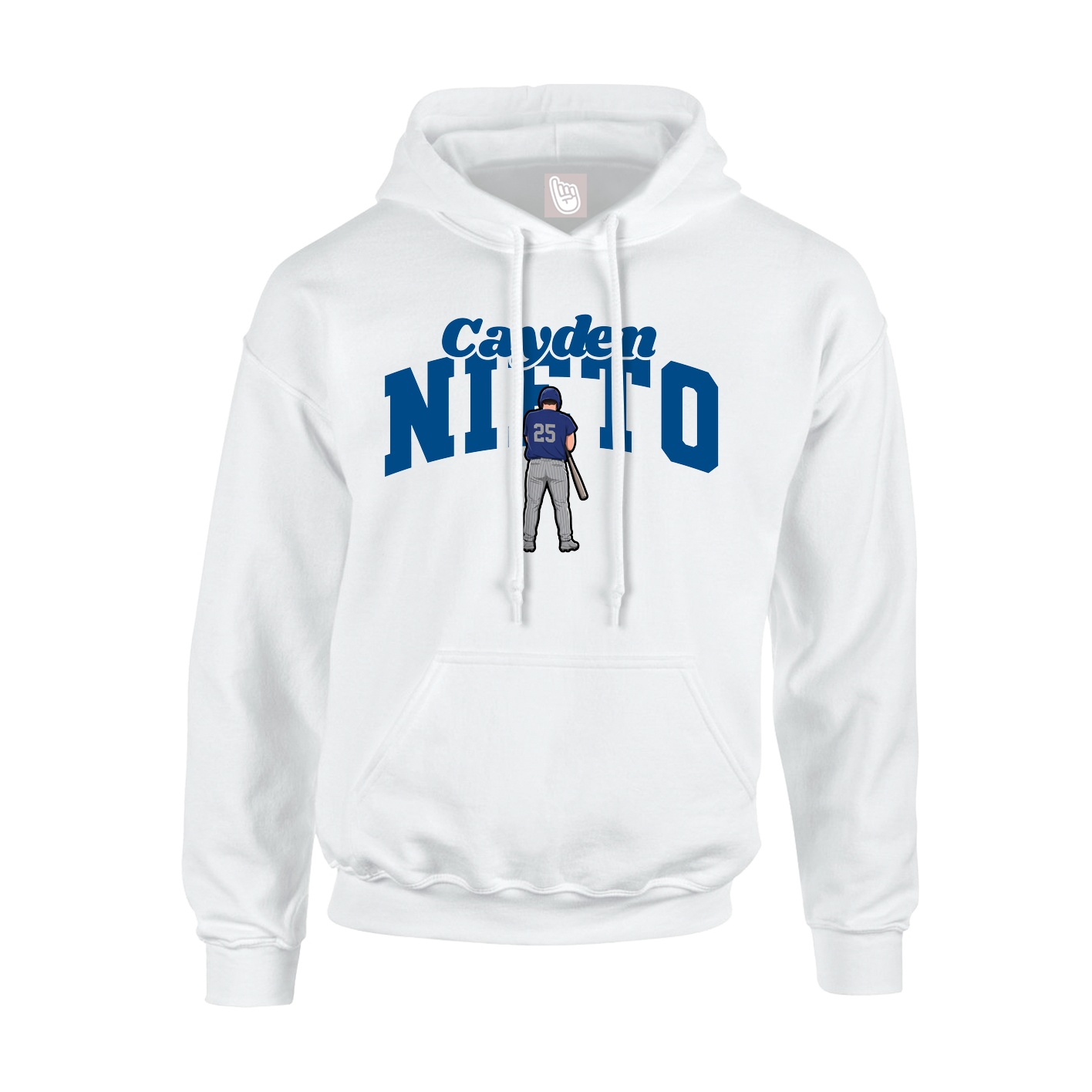 Youth Hoodie — Signature Arch in White