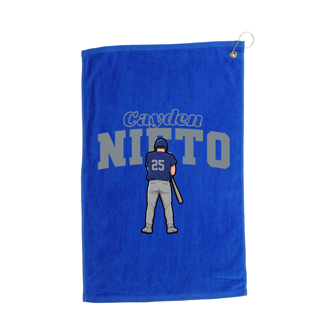 Golf Towel — Name Arch in Royal