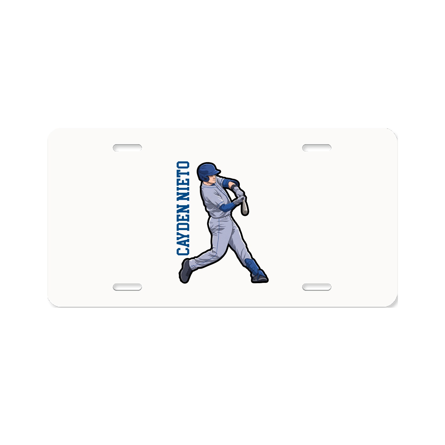 License Plate — Name Vertical in Classic