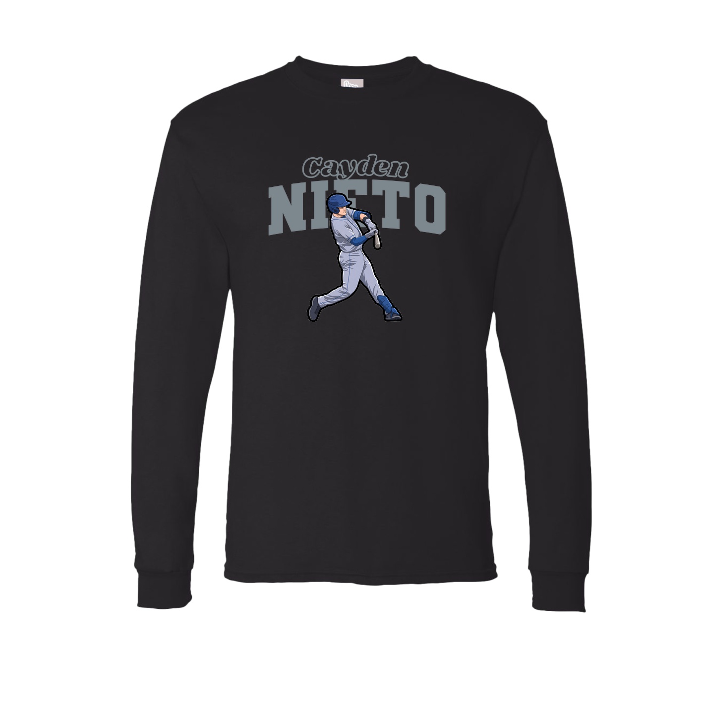 Long Sleeve Tee — Name Arch in Black