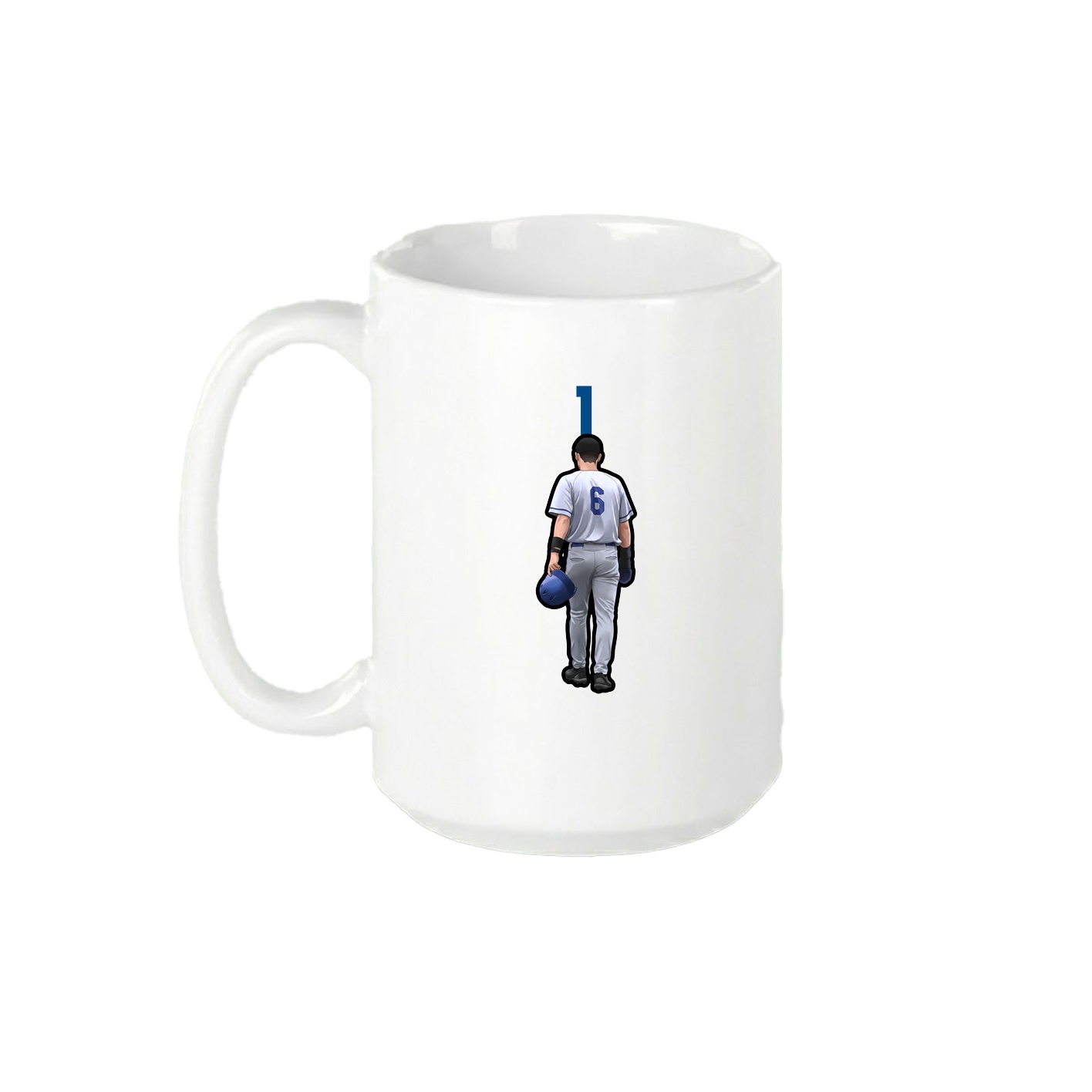 15oz Coffee Mug — Number Top in White