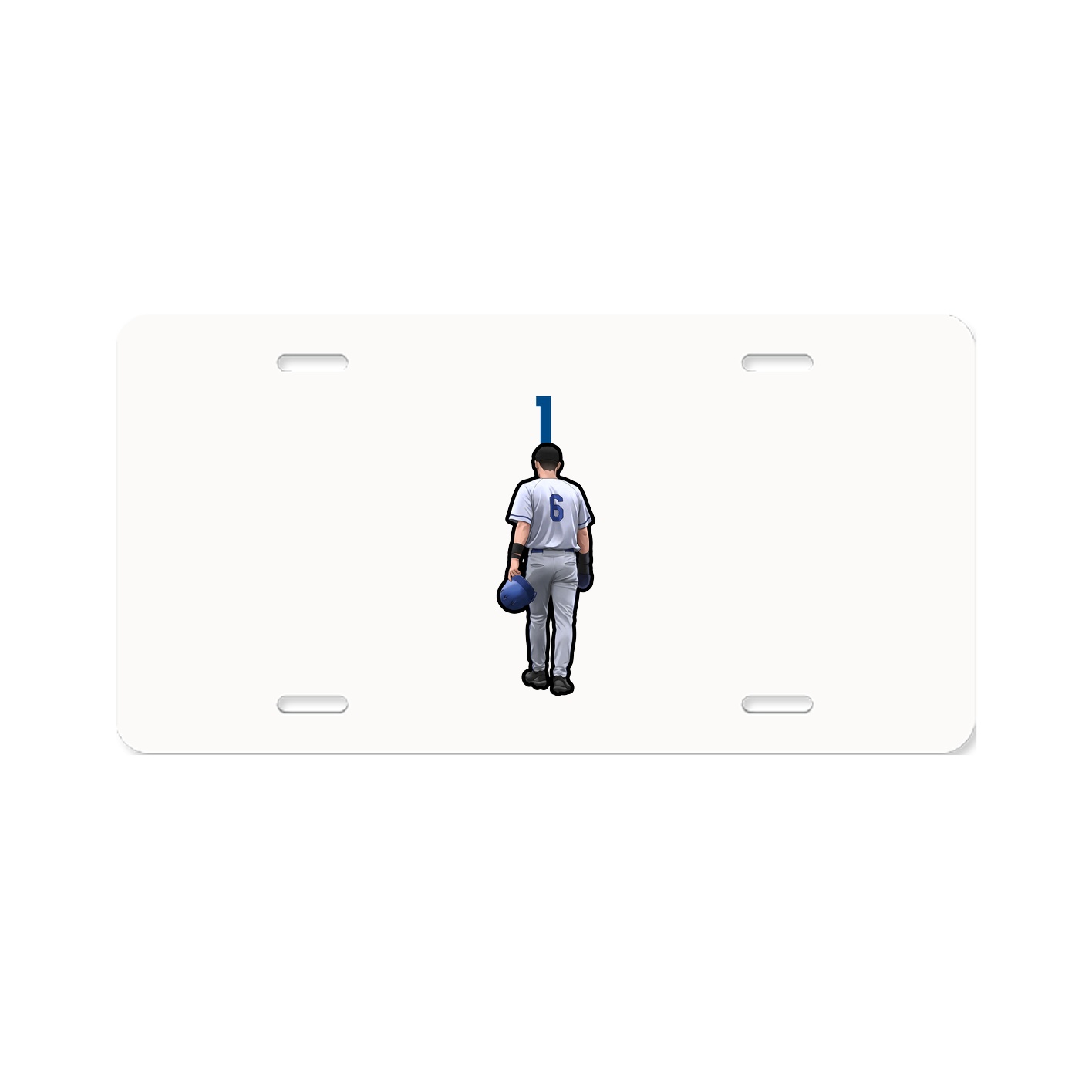 License Plate — Number Top in Classic