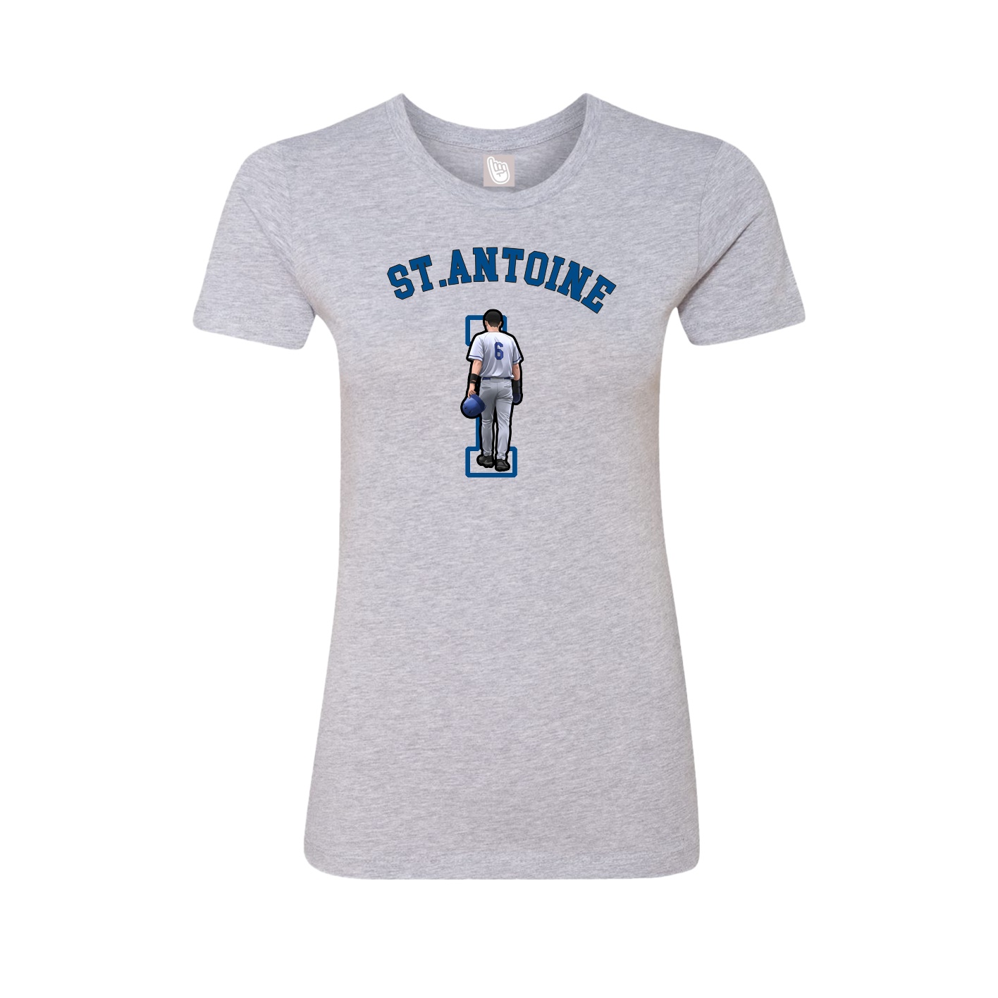 Fitted Women's Tee — Shirsey Arch in Grey