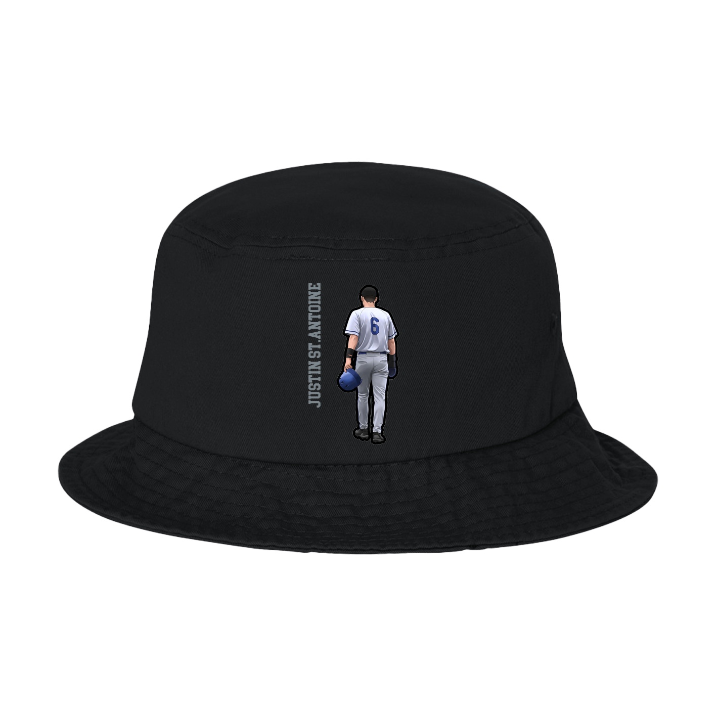 Bucket Cap — Name Vertical in Black