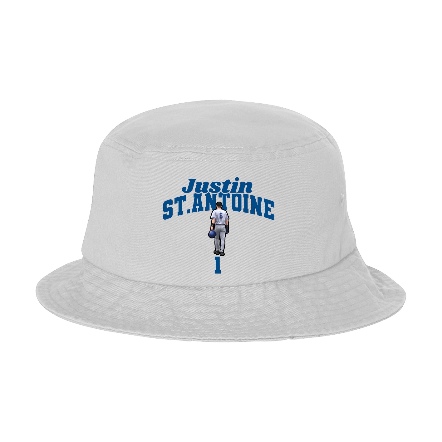 Bucket Cap — Signature Arch in White