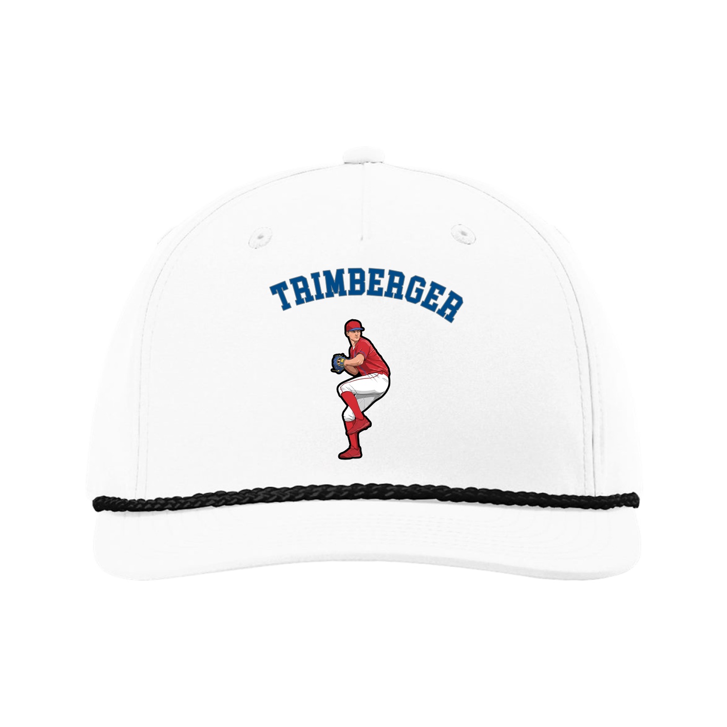 Five-Panel Classic Rope Cap — Shirsey Arch in White
