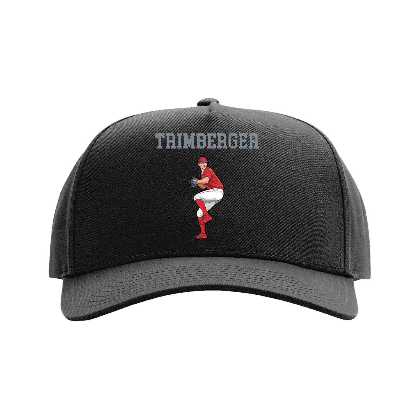 Full Fabric Five-Panel Champ Cap — Shirsey in Black