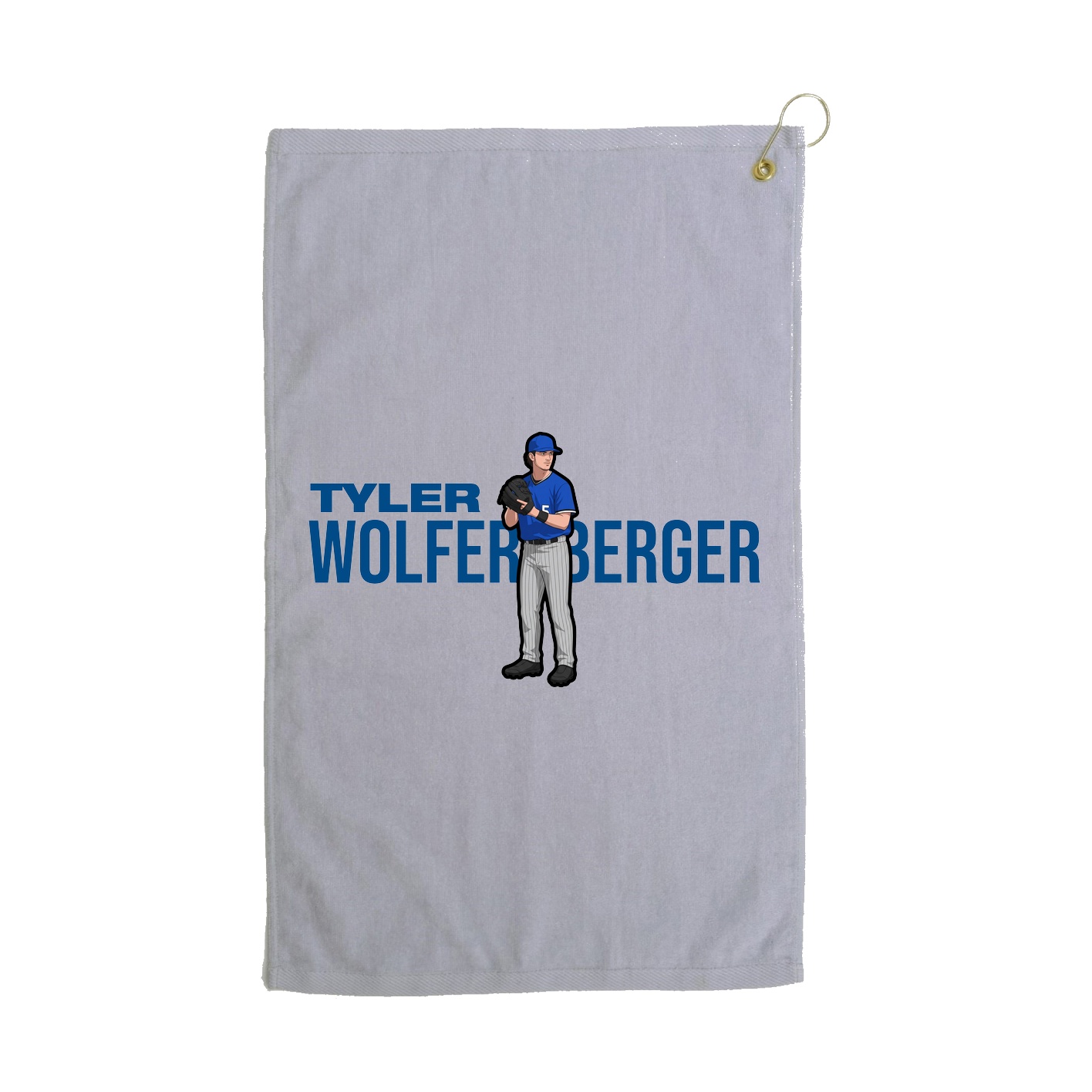 Golf Towel — Player Name in Grey