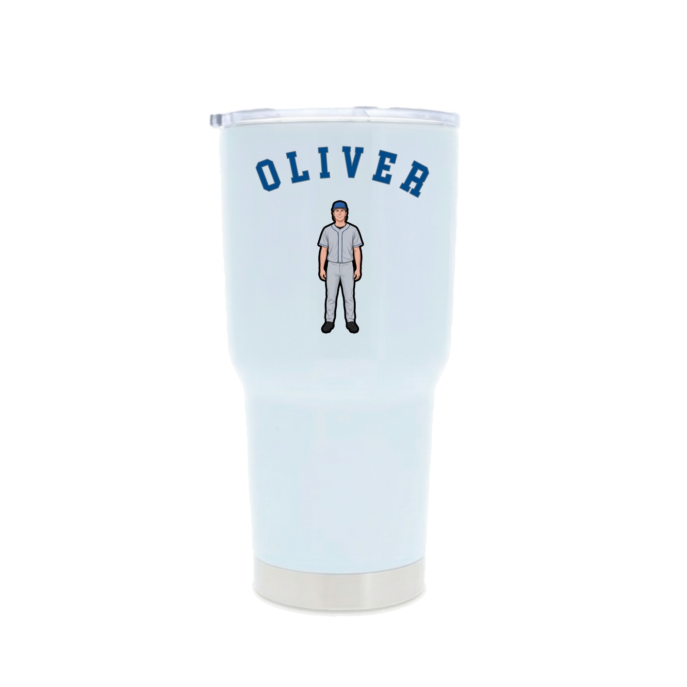 30oz Stainless Steel Tumbler — Shirsey Arch in White