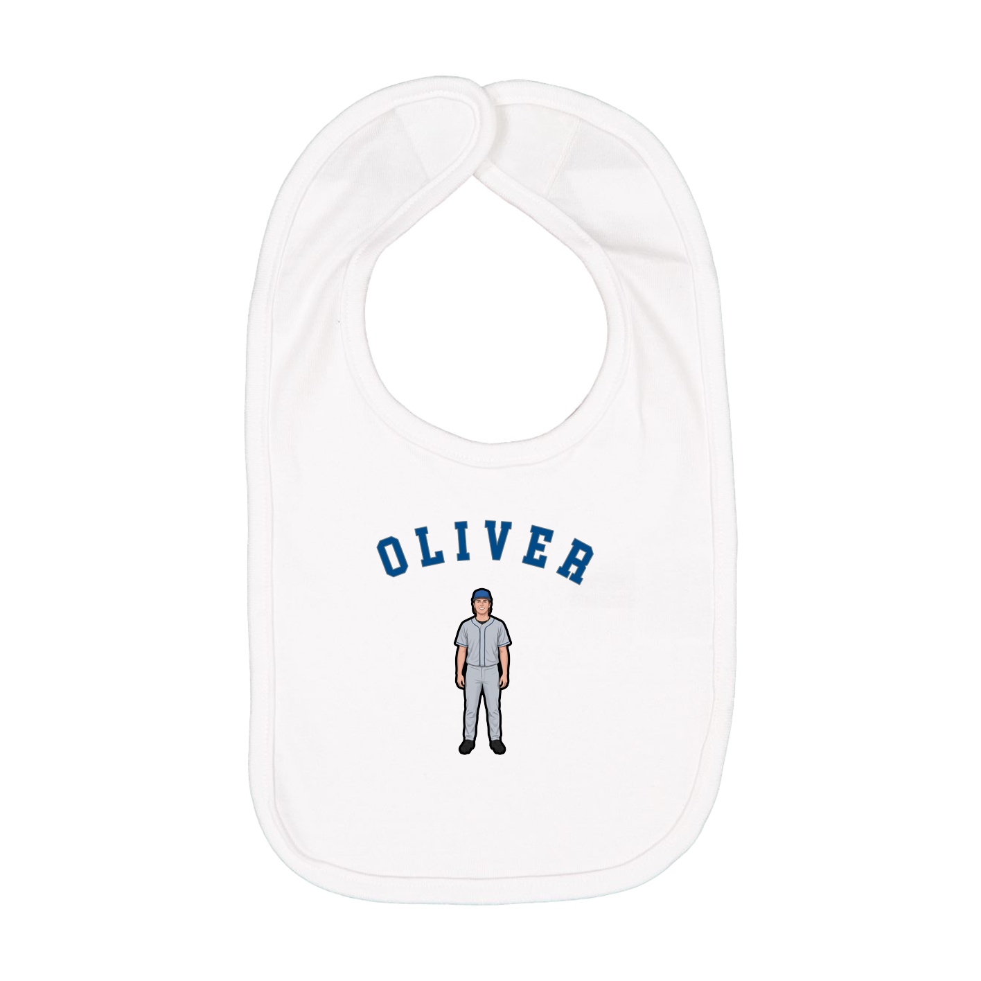 Infant Bib — Shirsey Arch in White