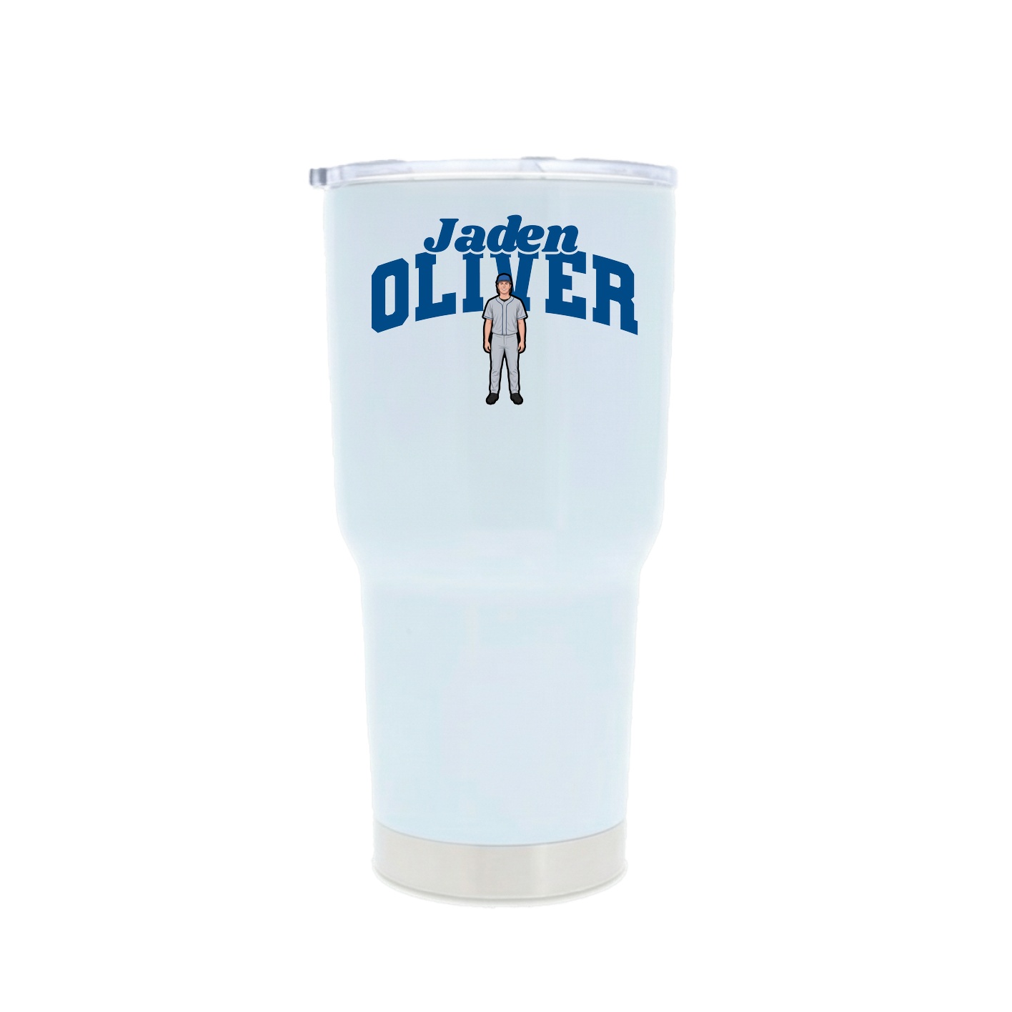 30oz Stainless Steel Tumbler — Signature Arch in White