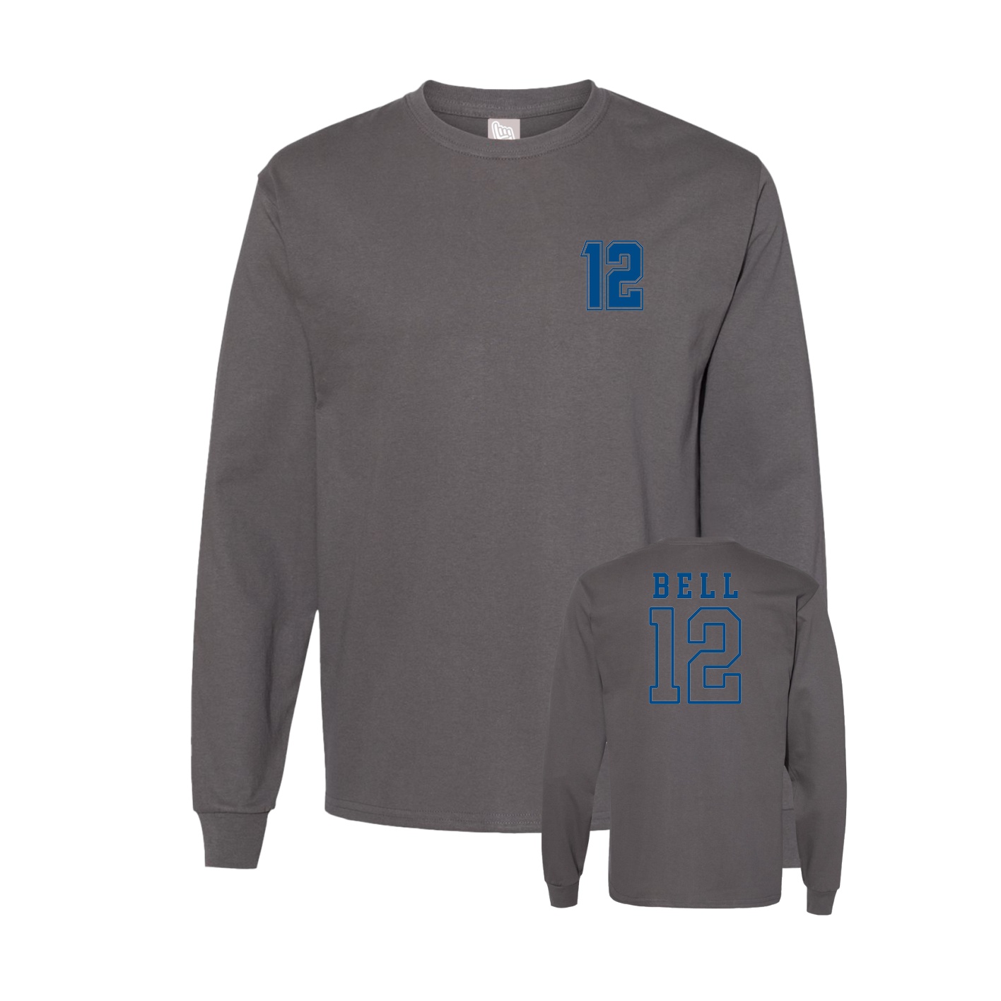 Long Sleeve Tee — Chest Back in Grey