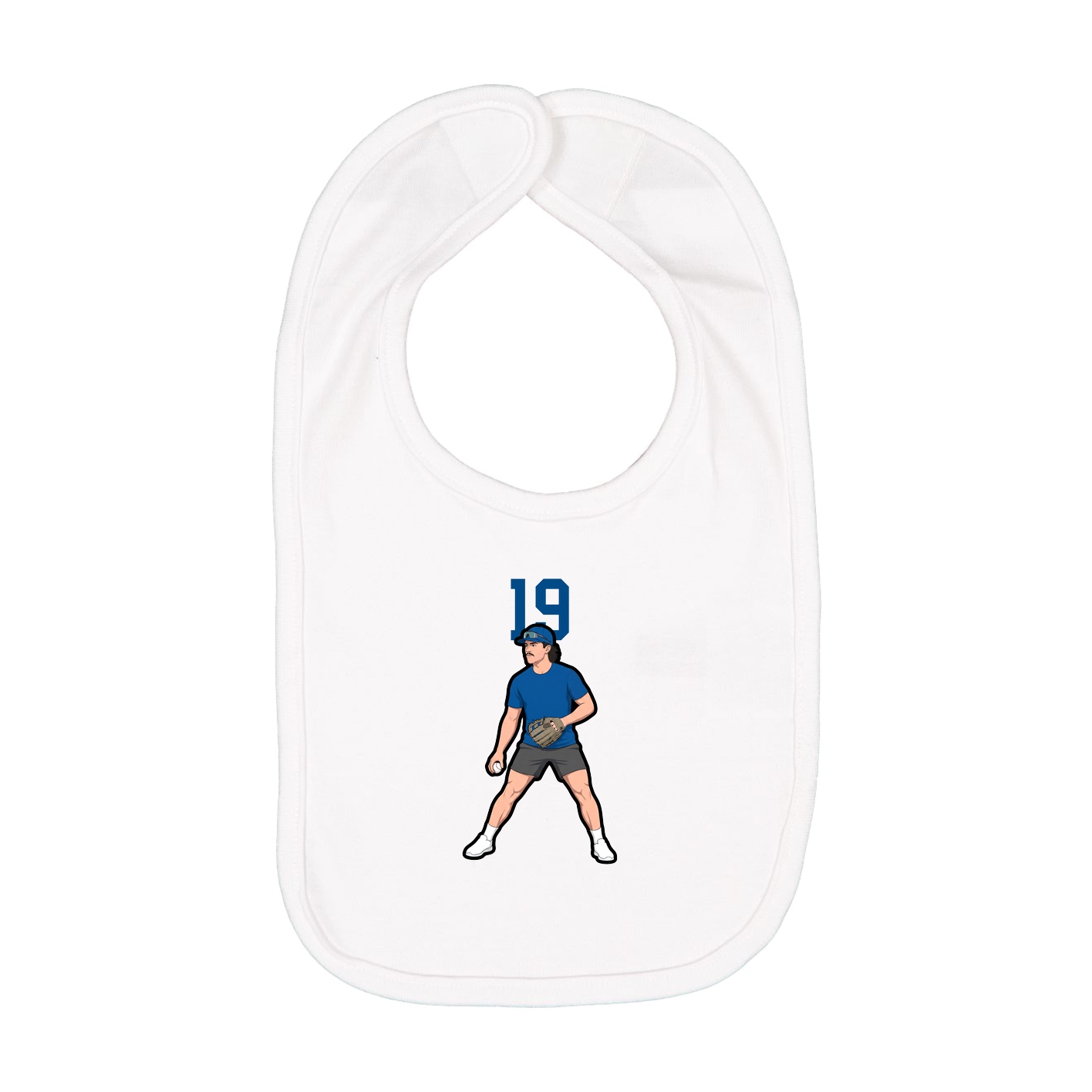 Infant Bib — Number Top in White