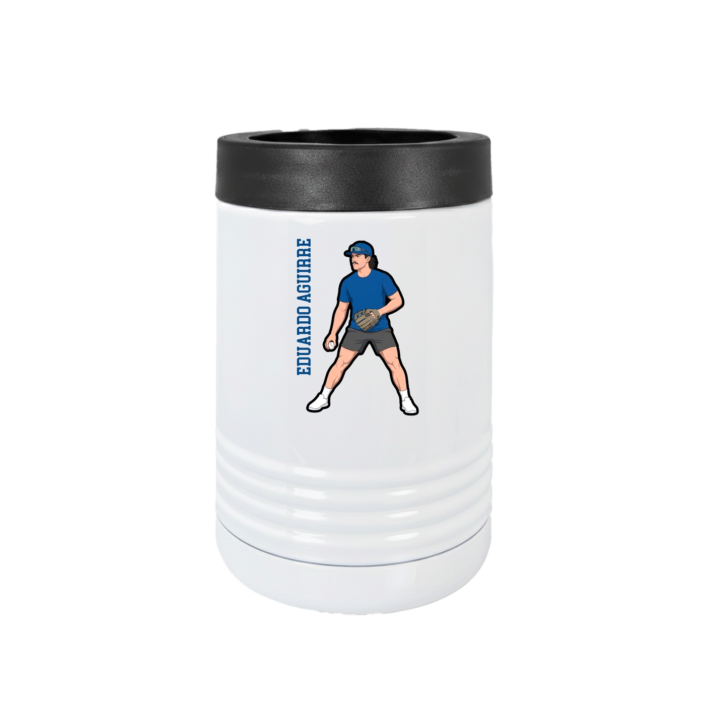 Beverage Holder — Name Vertical in White