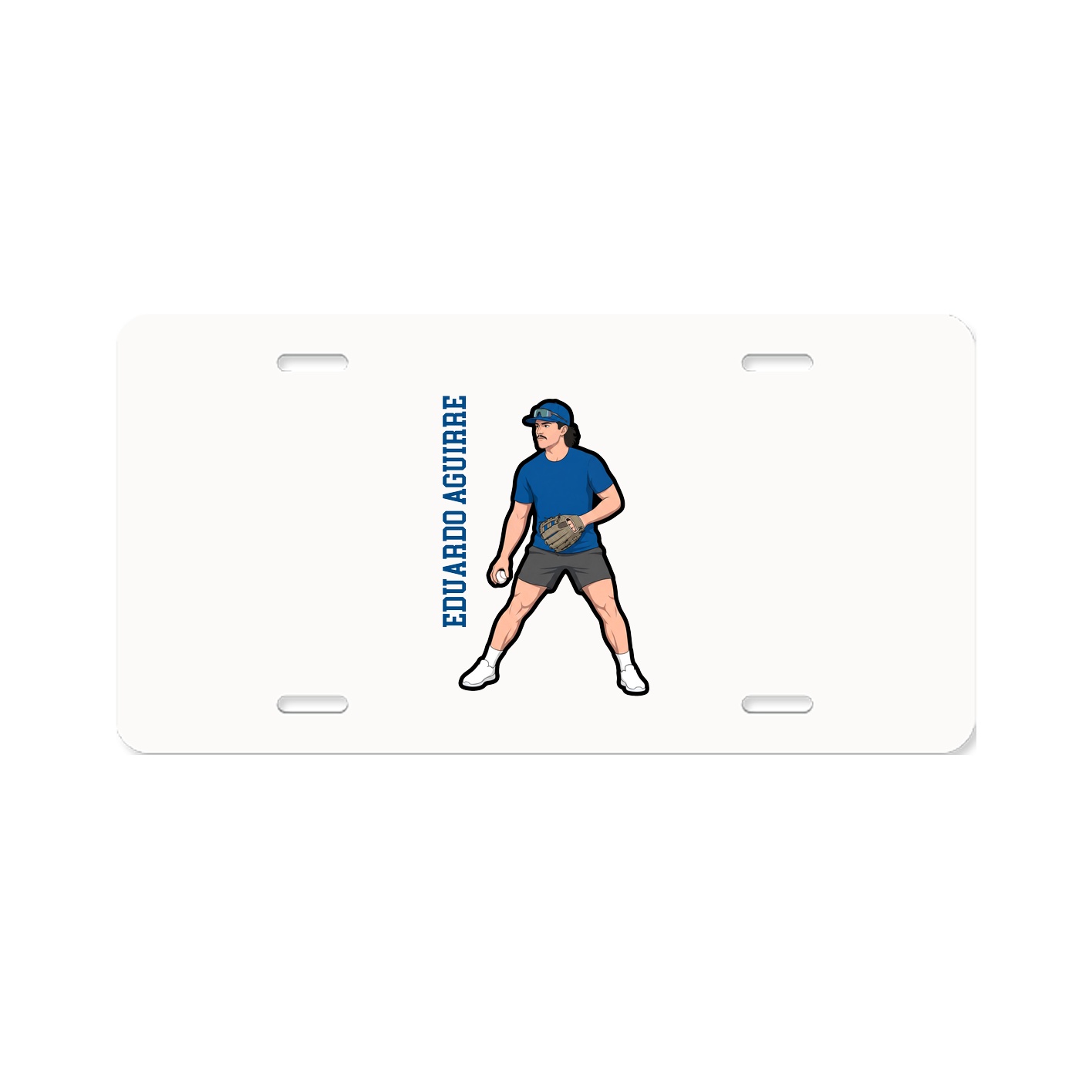 License Plate — Name Vertical in Classic