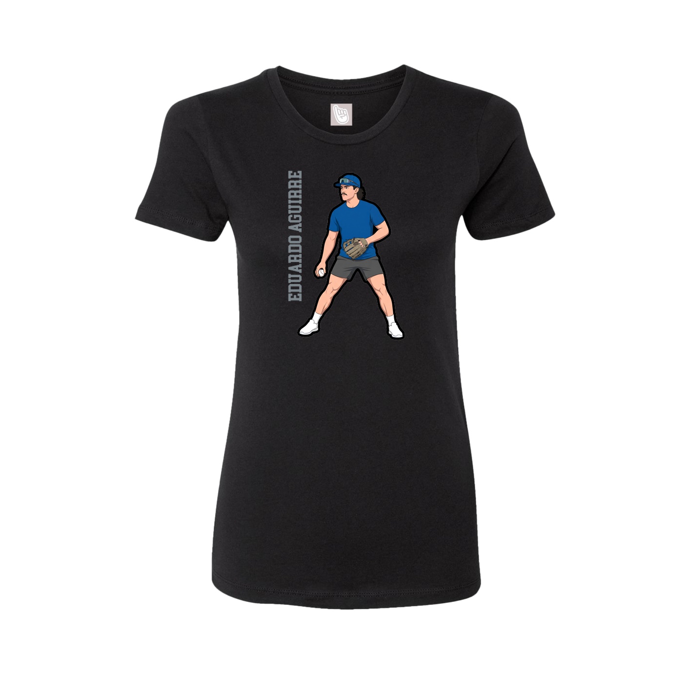 Womens Tee — Name Vertical in Black