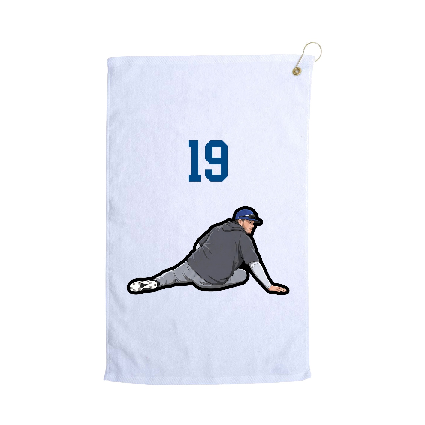 Golf Towel — Number Top in White