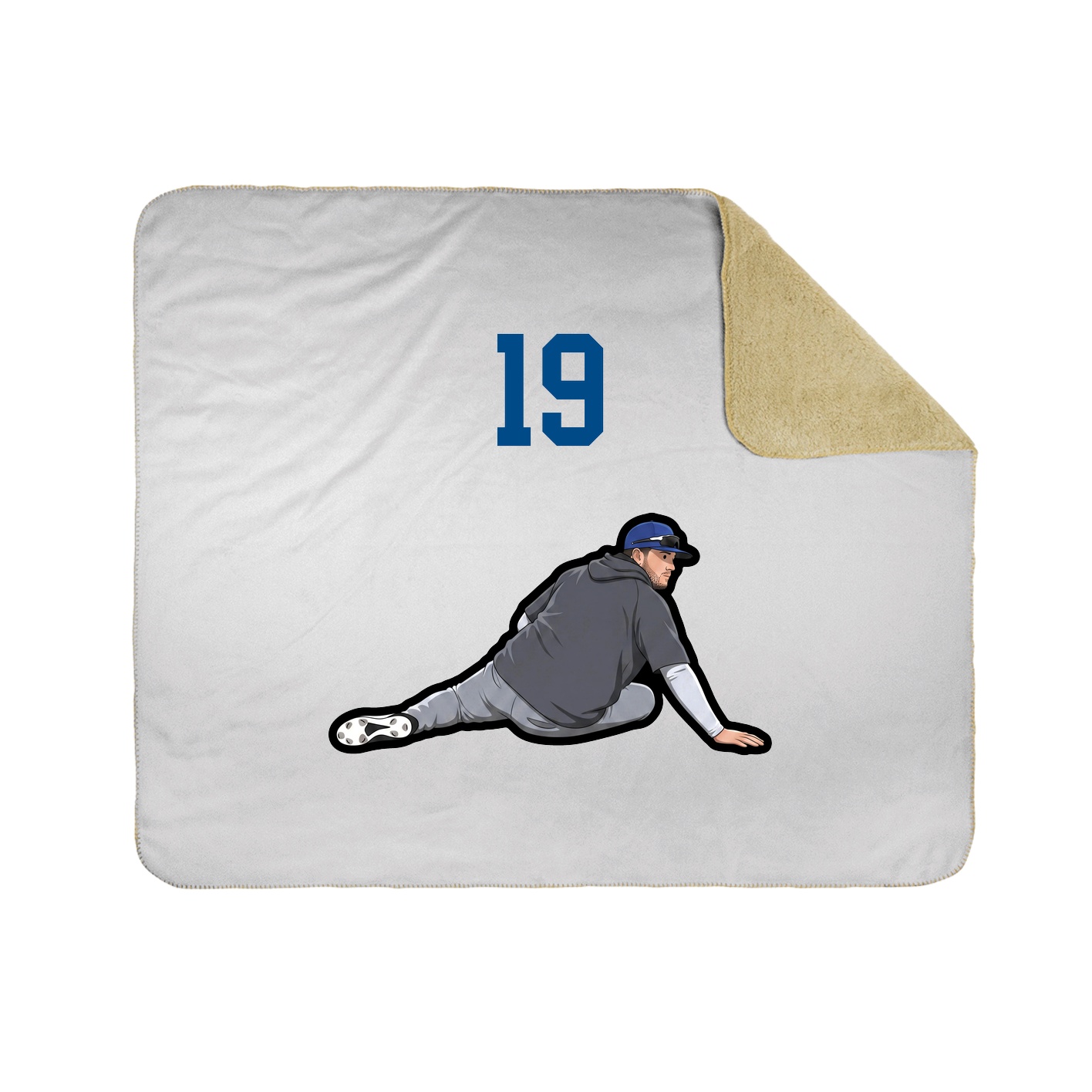 Throw Blanket — Number Top in White