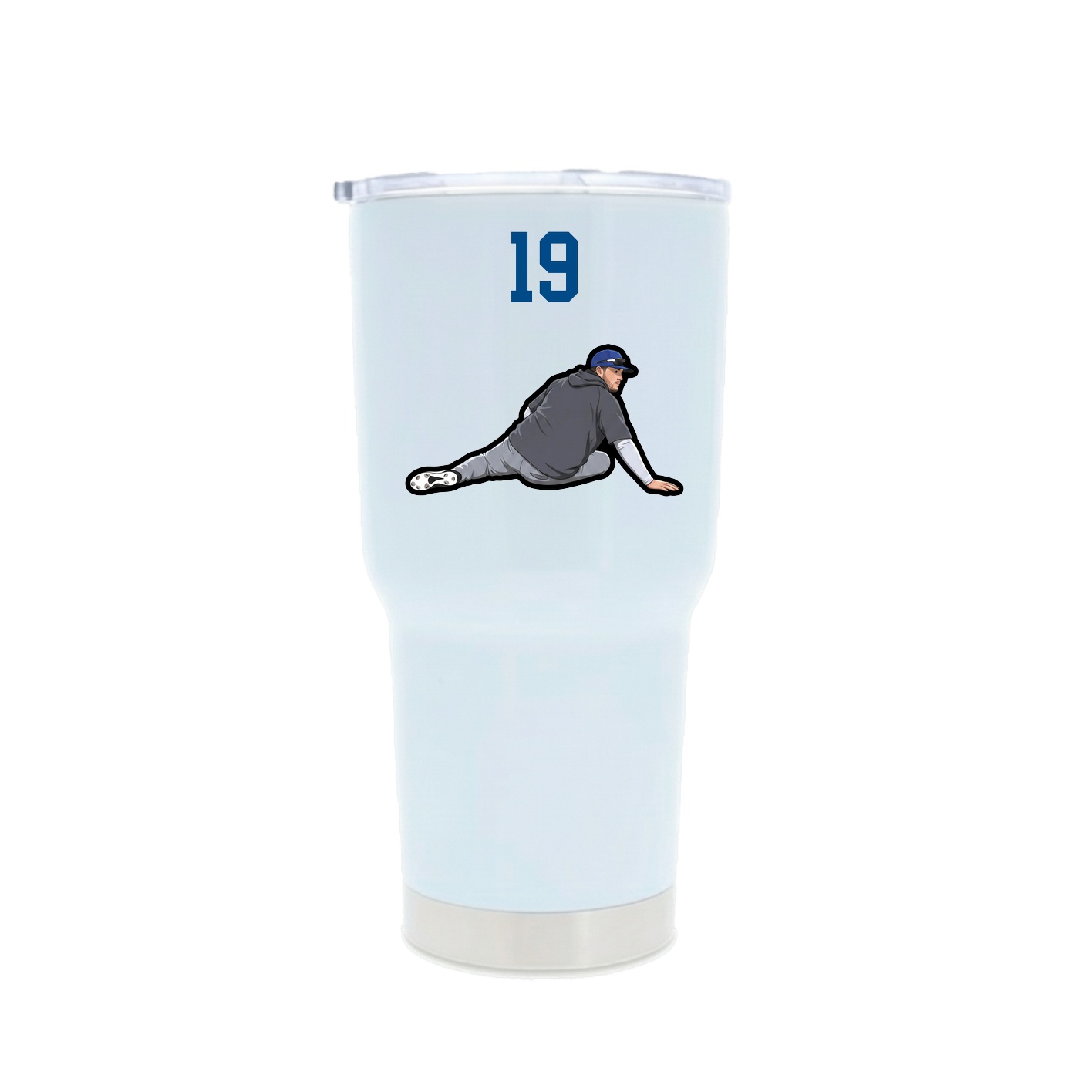 30oz Stainless Steel Tumbler — Number Top in White