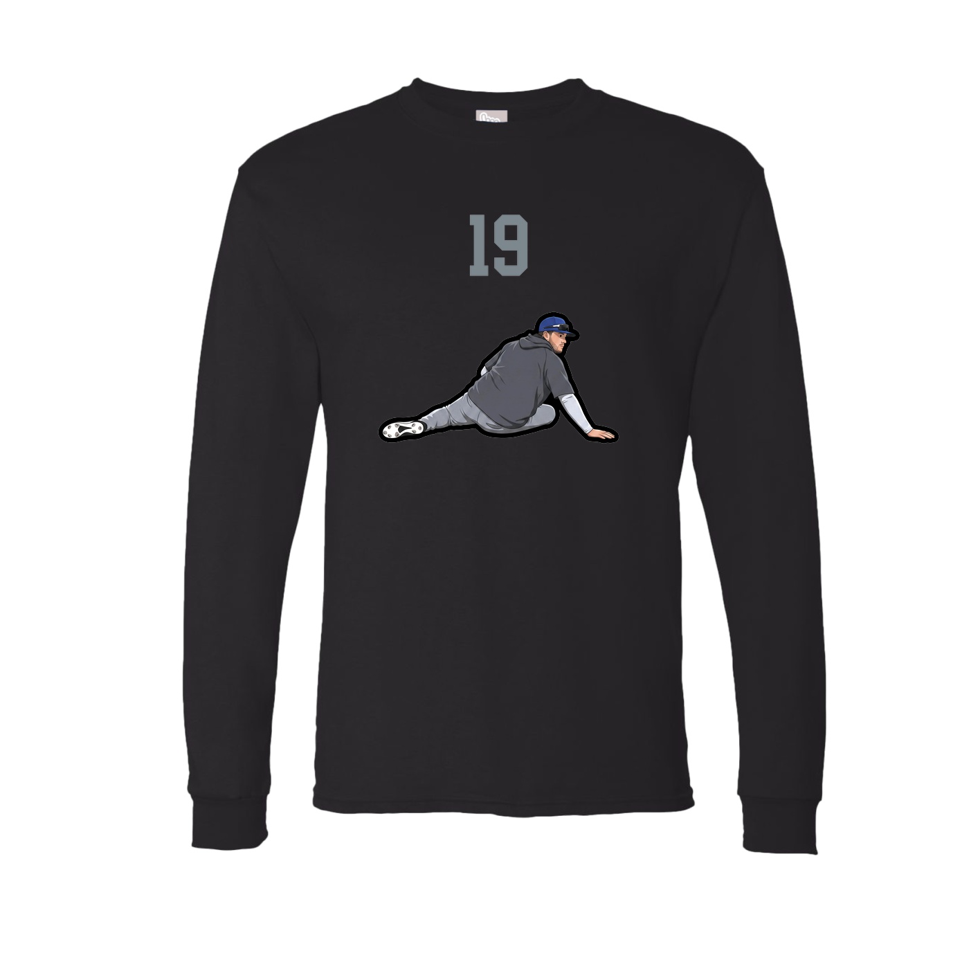 Long Sleeve Tee — Number Top in Black