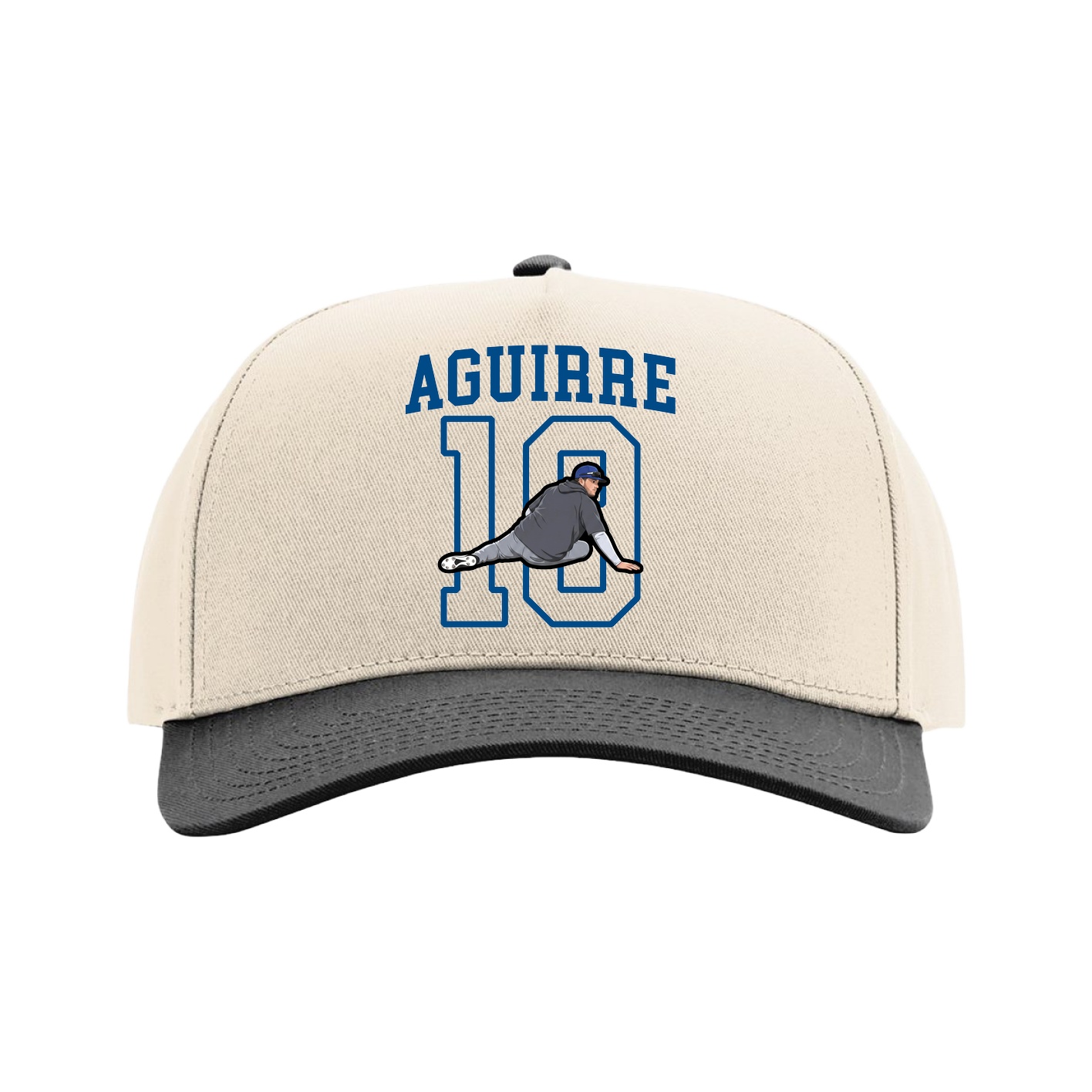 Full Fabric Five-Panel Champ Cap — Shirsey in Cream/Black