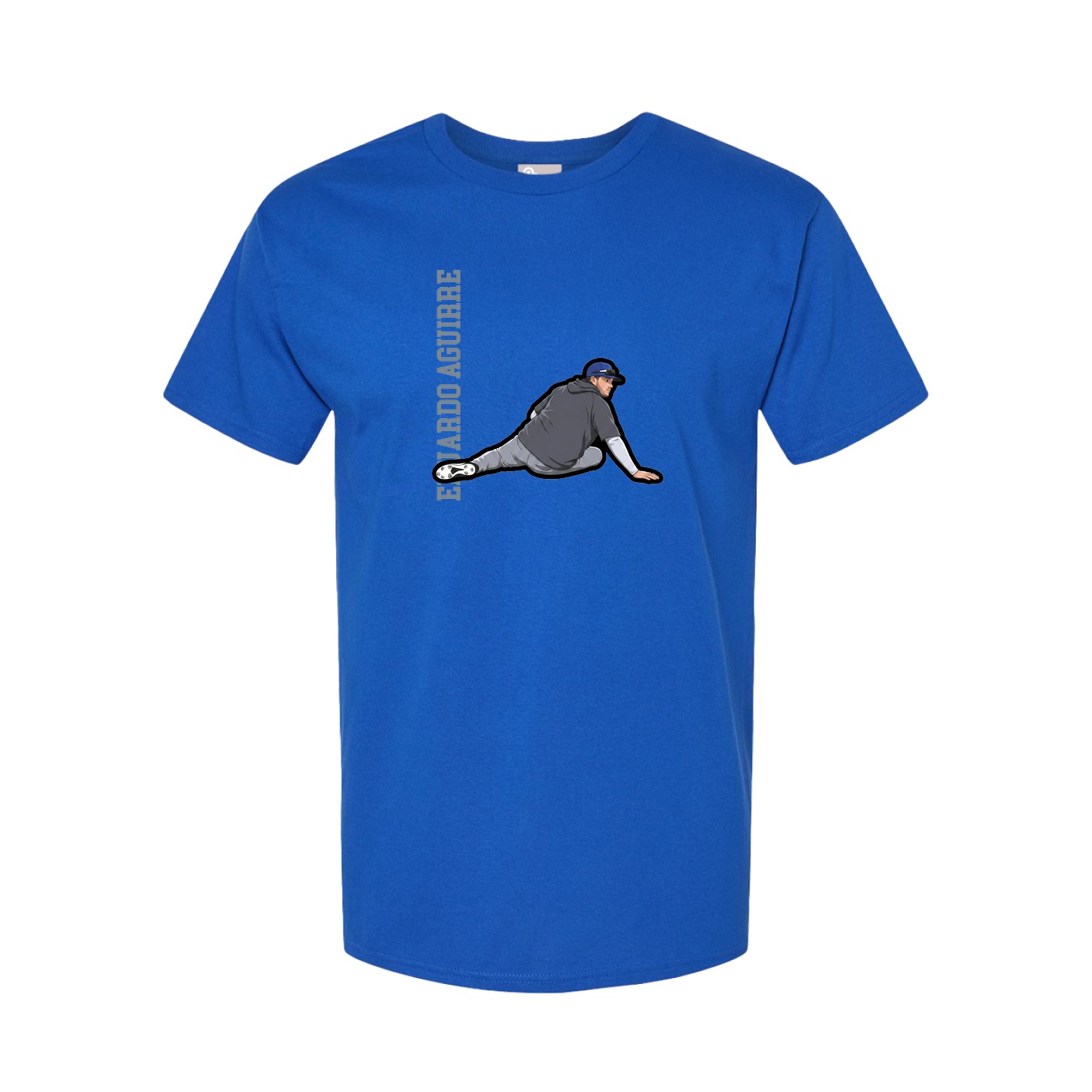 Youth Tee — Name Vertical in Royal