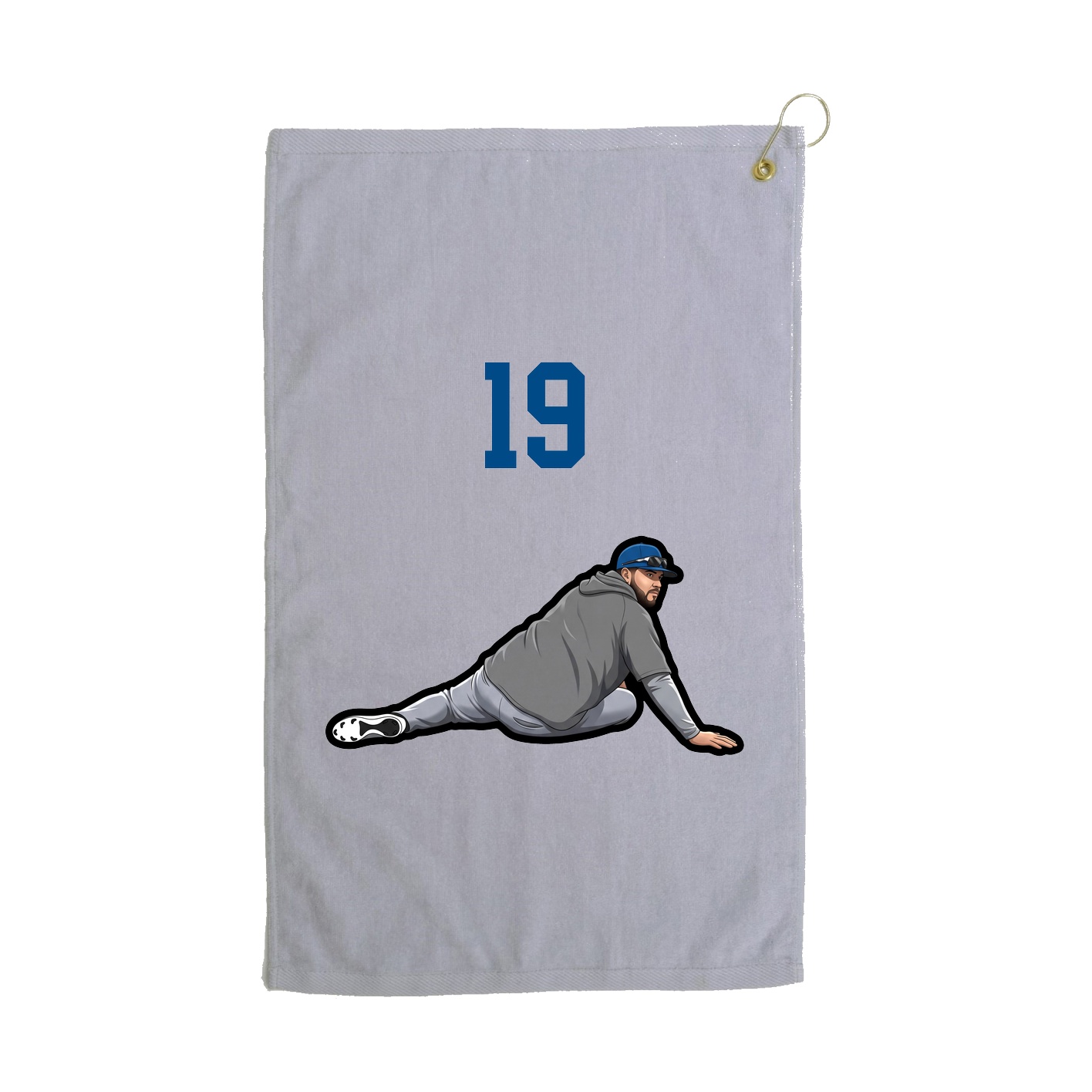 Golf Towel — Number Top in Grey