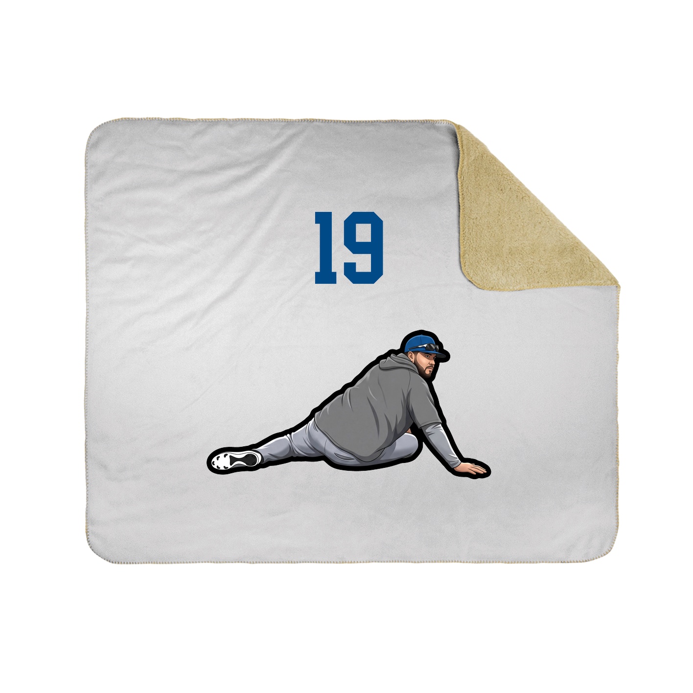 Throw Blanket — Number Top in White