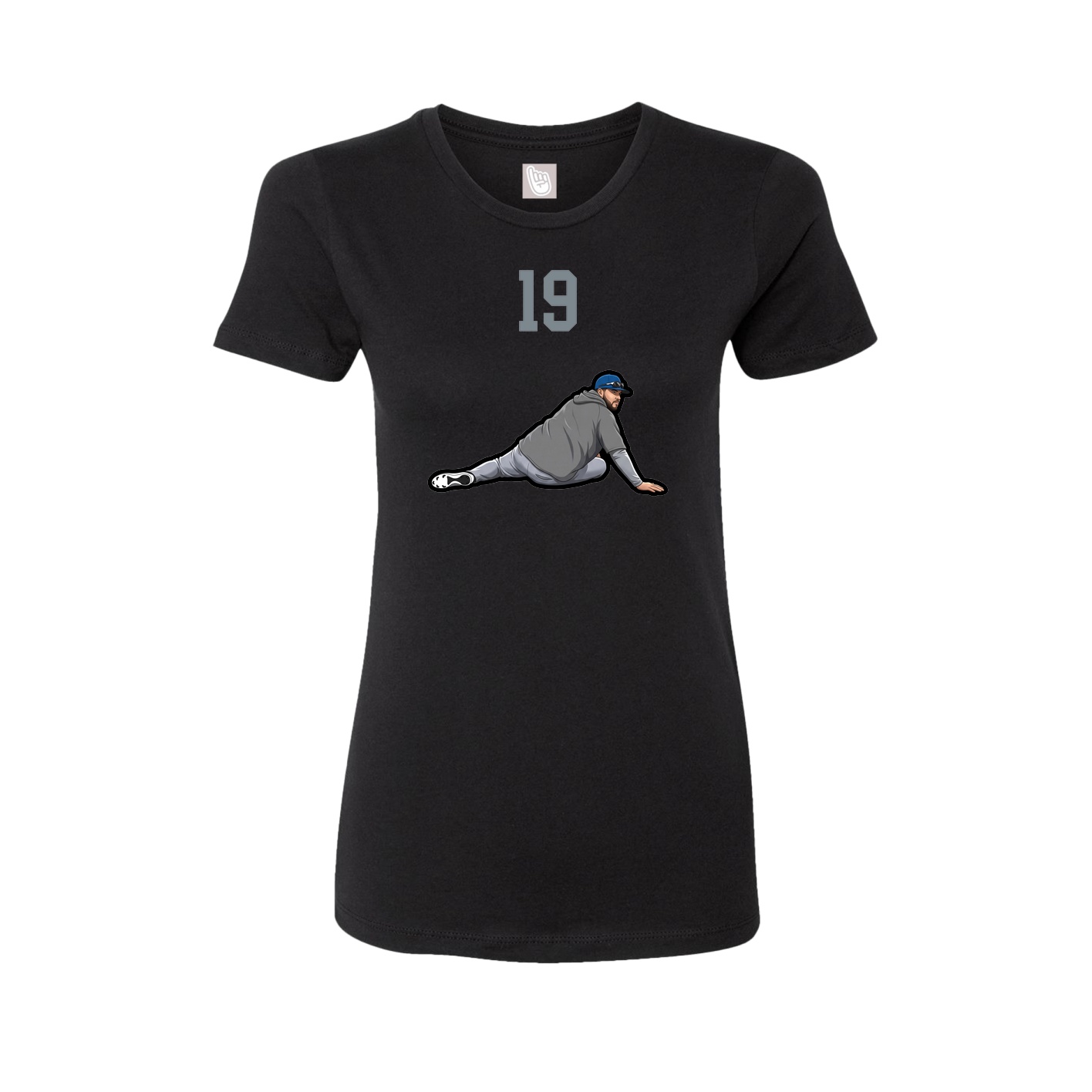 Fitted Women's Tee — Number Top in Black